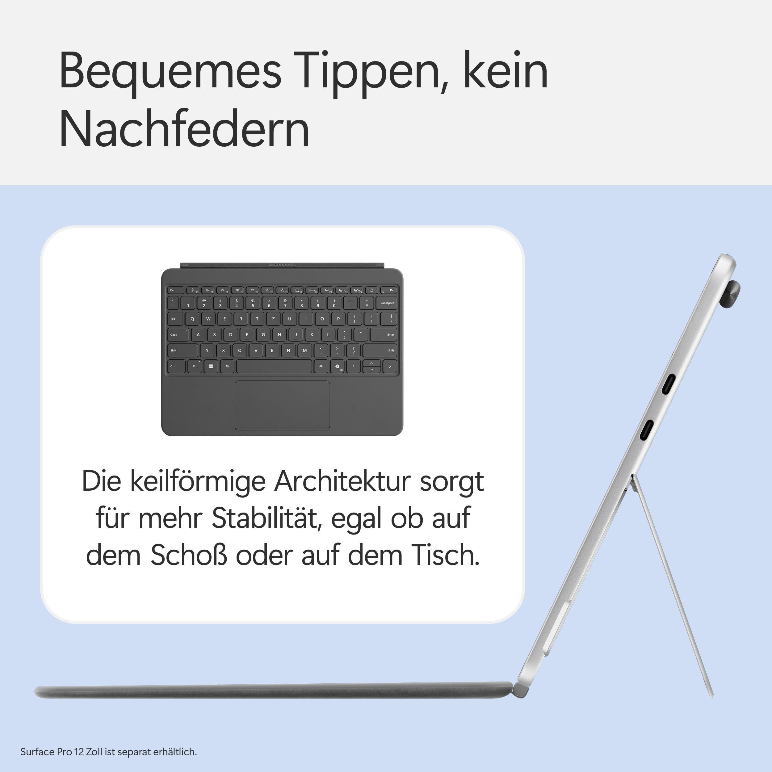 Microsoft EP2-32018 Tastatur (Kompatibel mit Surface Pro 12" in Anthrazit)