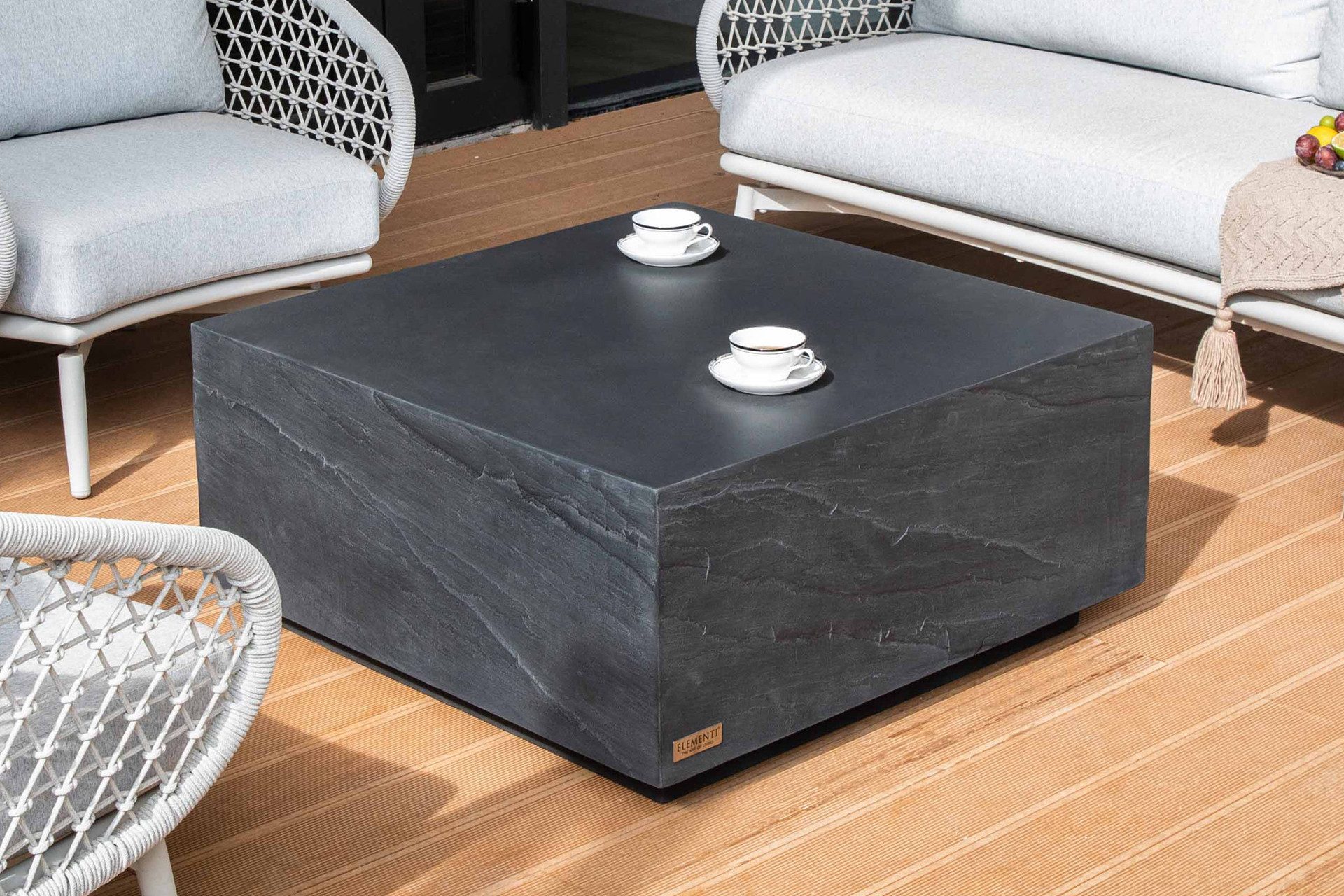 ELEMENTI Gartentisch COLORADO aus Beton, modern, Outdoor Tisch (1-St., Gartentisch aus Beton), Beton,Schieferschwarz