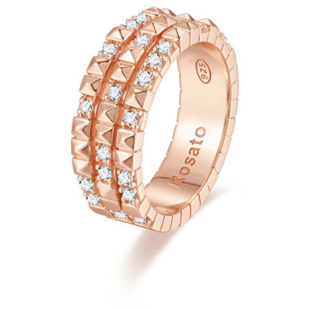 Rosato Fingerring Original bronze ring with Cubica RZA016 zircons - Circuit: 56 mm