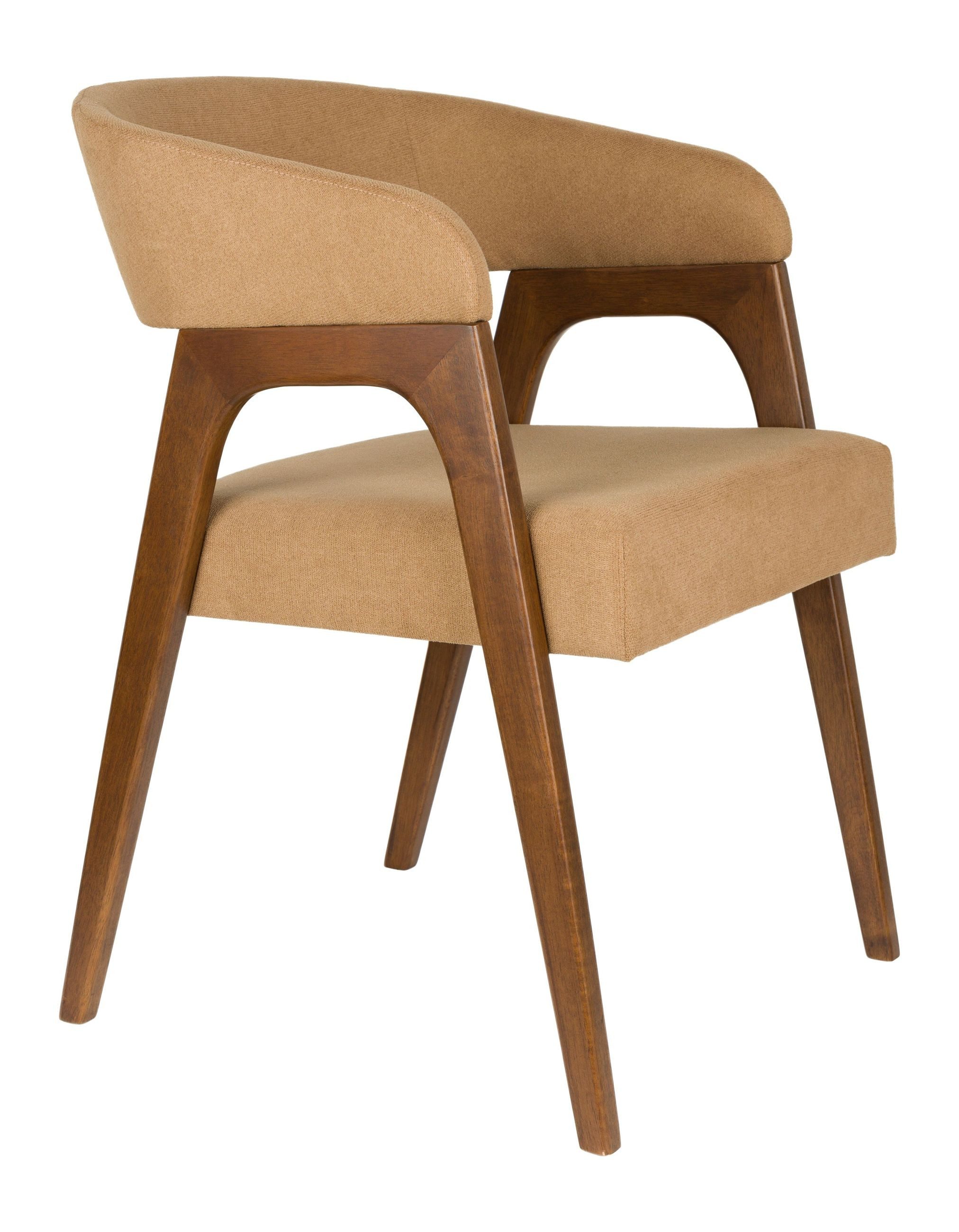 Dutchbone Sessel Sessel Adamello 2er-Set, Beige mit Gummibaumholz-Gestell von Dutchbone