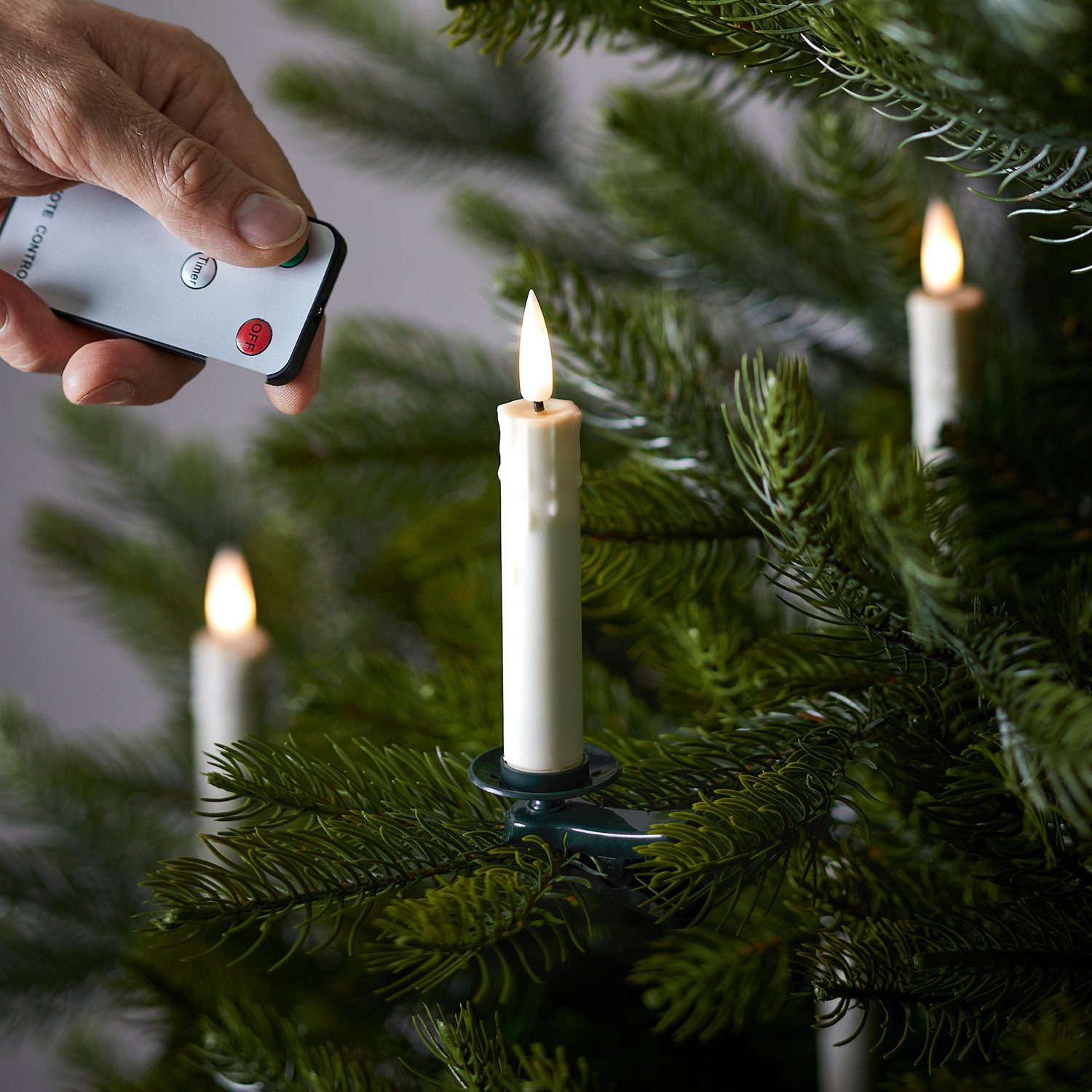Lights4fun LED-Christbaumkerzen TruGlow® LED Baumkerzen 10er Set
