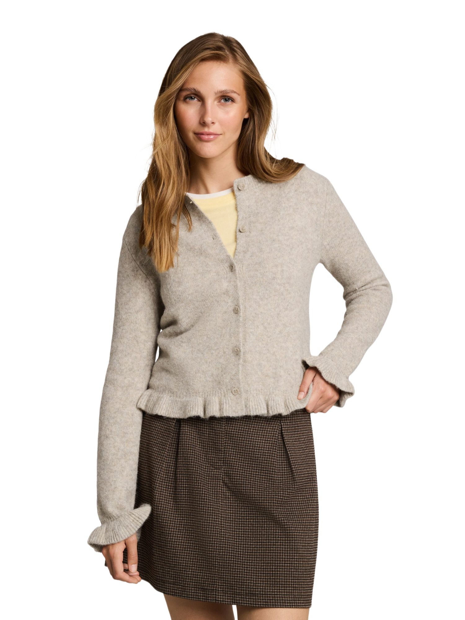 TOM TAILOR Denim Strickpullover H natur,Indoor,Polyester,Unifarben,Rundhals,Langarm,Regular Fit