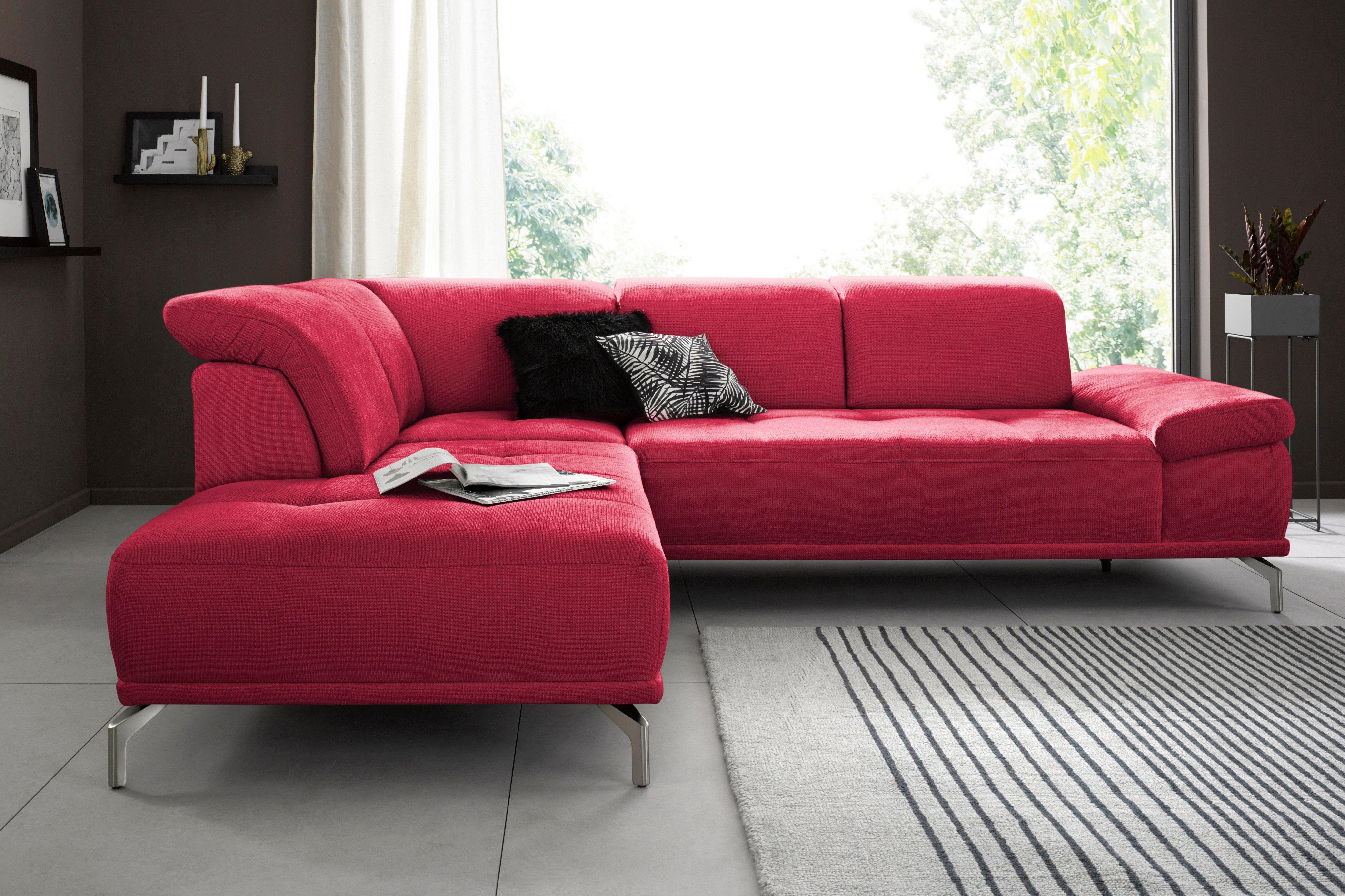 Places of Style Ecksofa Caluna, Inkl.Sitztiefenverstellung, günstig online kaufen