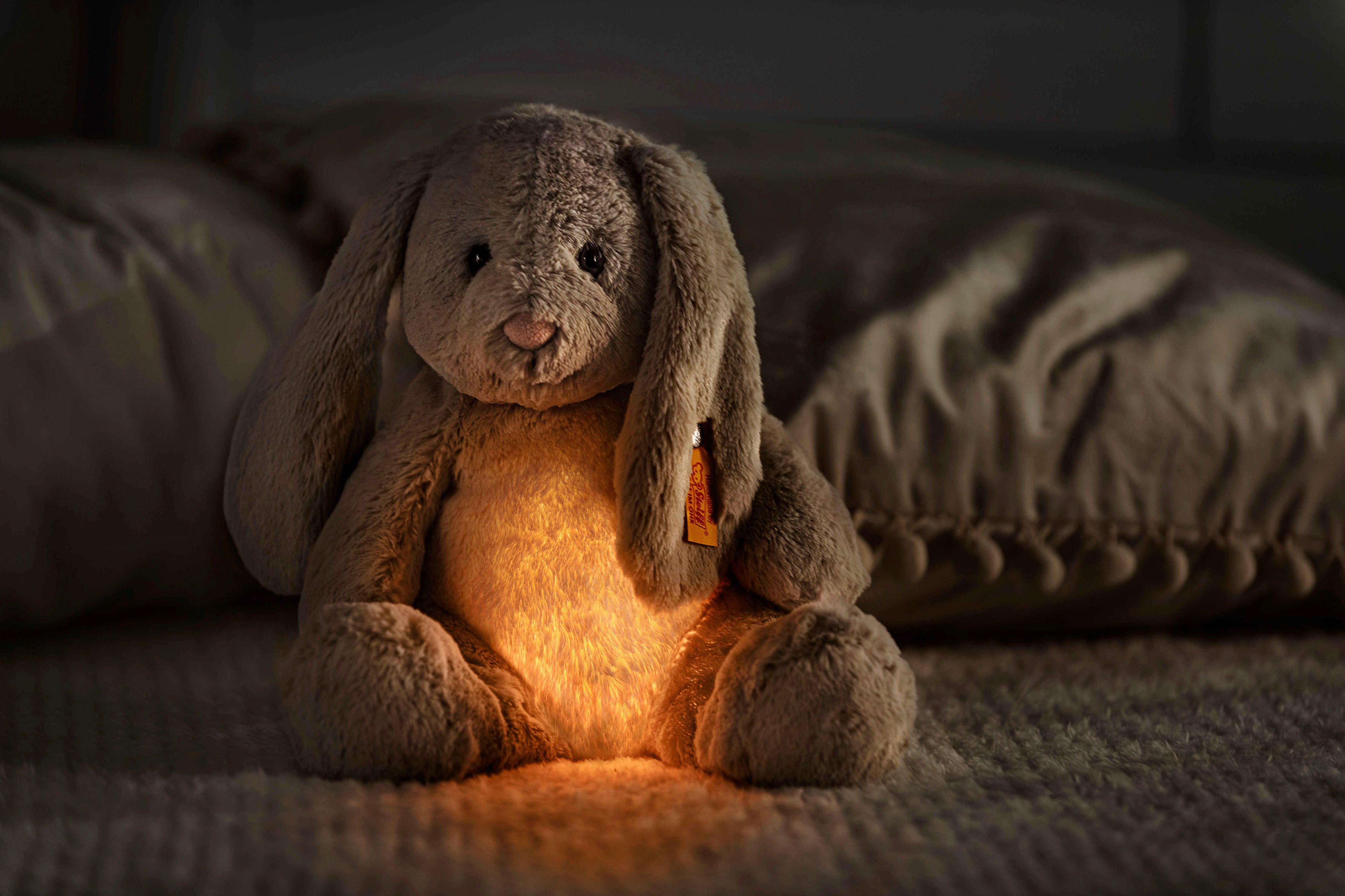 Steiff Kuscheltier Light at Night Hoppie Hase sitzend, 28 cm, Nachtlicht