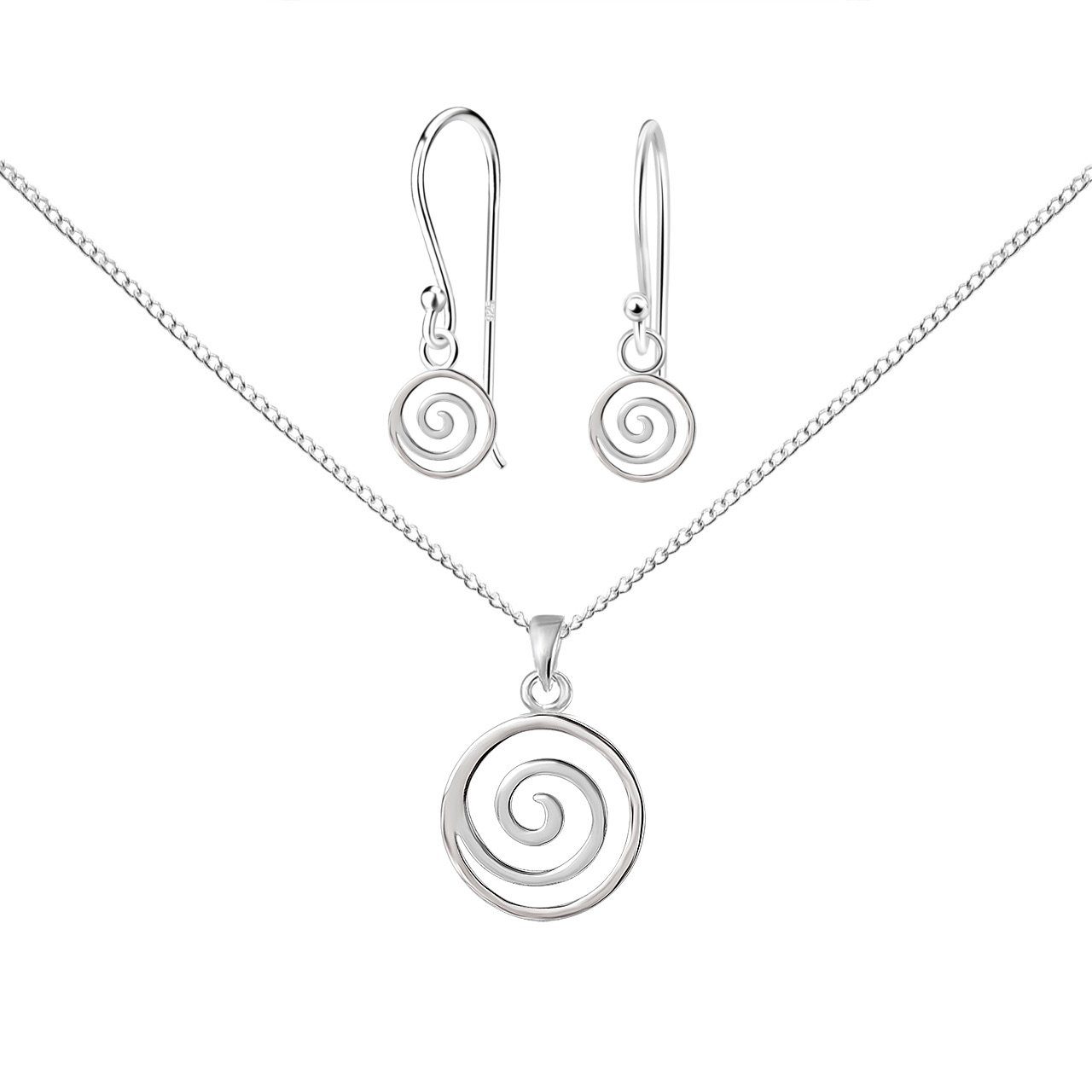 ALEXANDER YORK Schmuckset SPIRALE, 4-tlg. (Schmuckset), 925 Sterling Silber