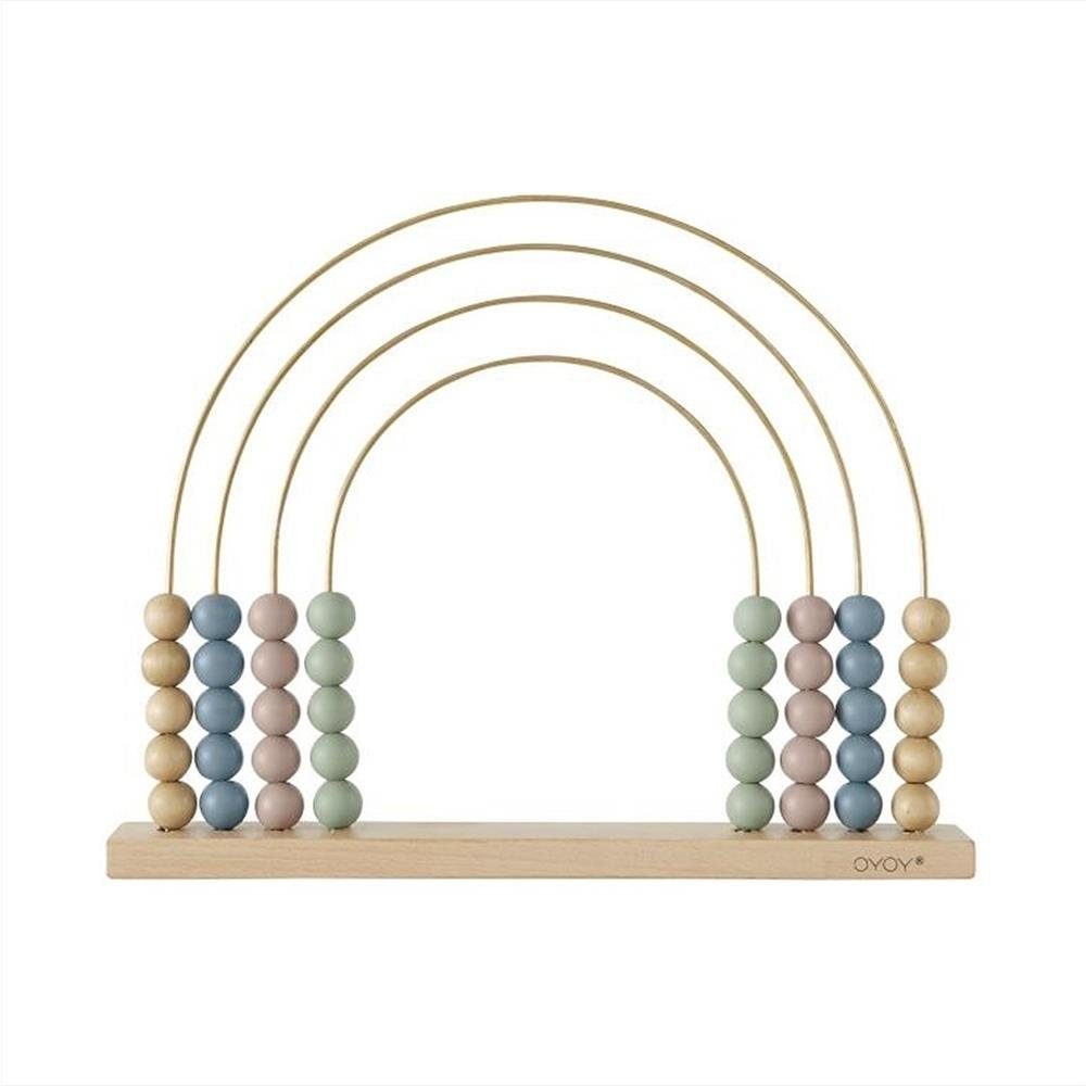 Tooky Toy Holz-Abacus Rechenschieber in Regenbogen-Farben zum Rechnen und Zählen für die Kleinen Rechenrahmen in tollen bunten Farben ca 25 x 12 x 32 cm ab 3 Jahren 