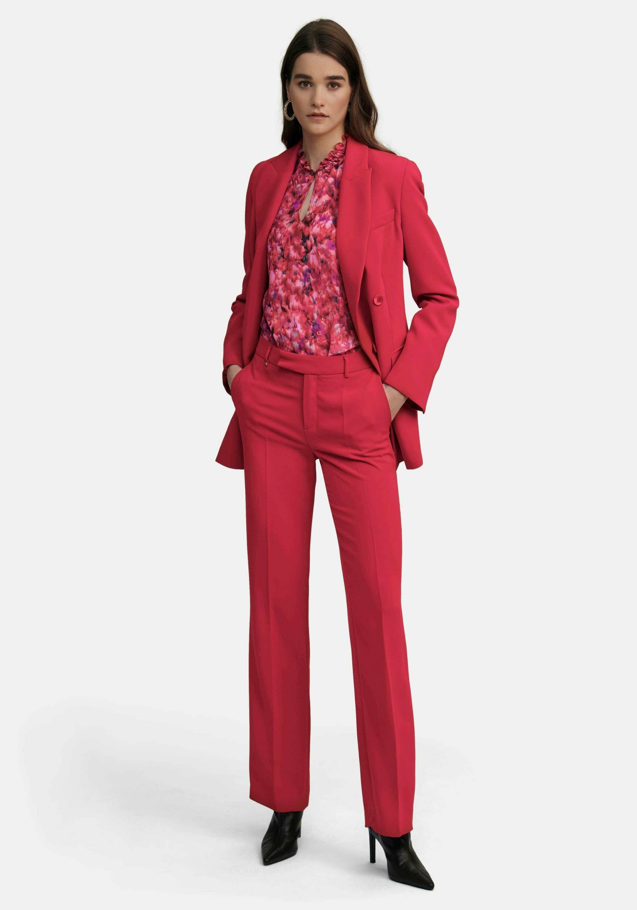 Laura Biagiotti Roma Jackenblazer Long blazer with mother-of-pearl buttons CHERRY