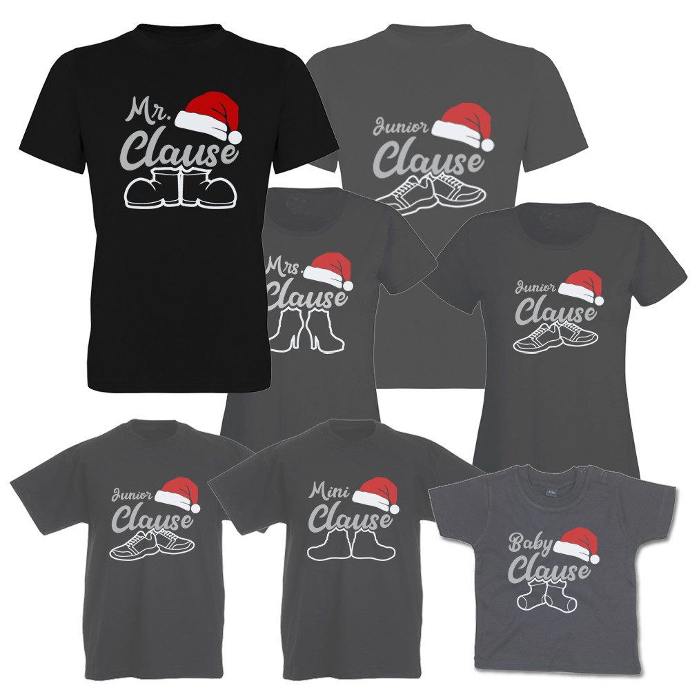 T-Shirt Familie Clause - Mr., Mrs., Junior, Mini & Baby