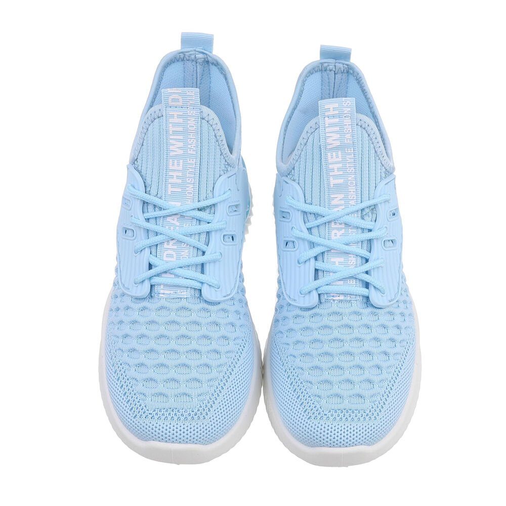 Ital-Design Damen Low-Top Freizeit Sneaker (83867202) Flach Sneakers Low in Hellblau