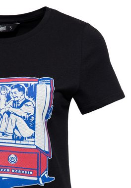 QueenKerosin Print-Shirt Keep Your Love Cool (1-tlg) mit 50s Style Comic Art