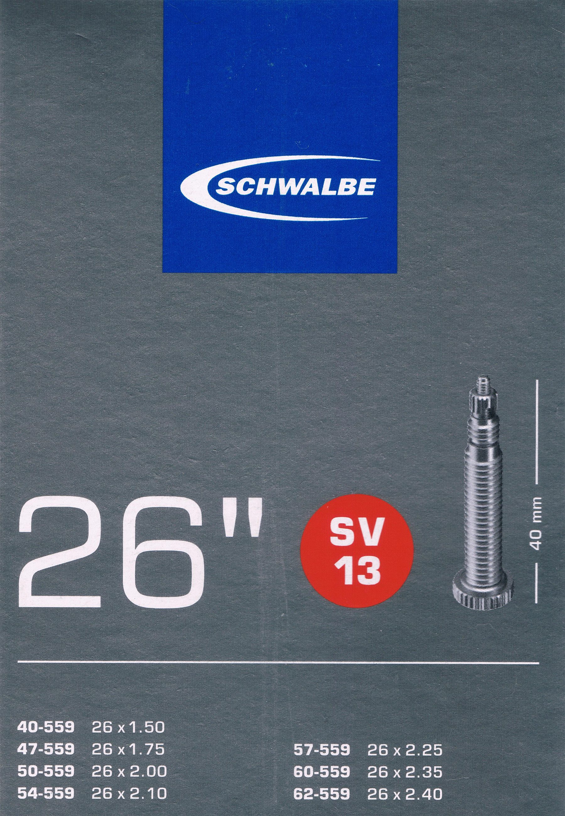 Fahrradschlauch Schwalbe SV 13 Schlauch 26" 559 Ventil: Französisch Sclaverand SV13