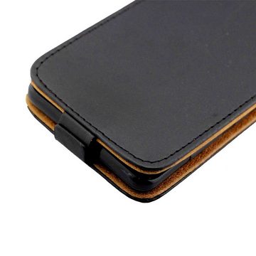Wigento Handyhülle Für Apple iPhone 14 Pro Max Fliptasche Premium Schwarz Hülle Case Cover Schutz Zubehör Etui Neu