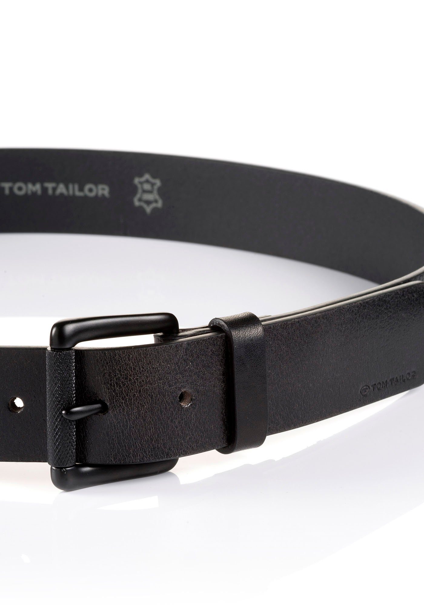 TOM TAILOR Ledergürtel TTJASPER 3,5 cm breiter Herrengürtel, ideal zu Jeans günstig online kaufen