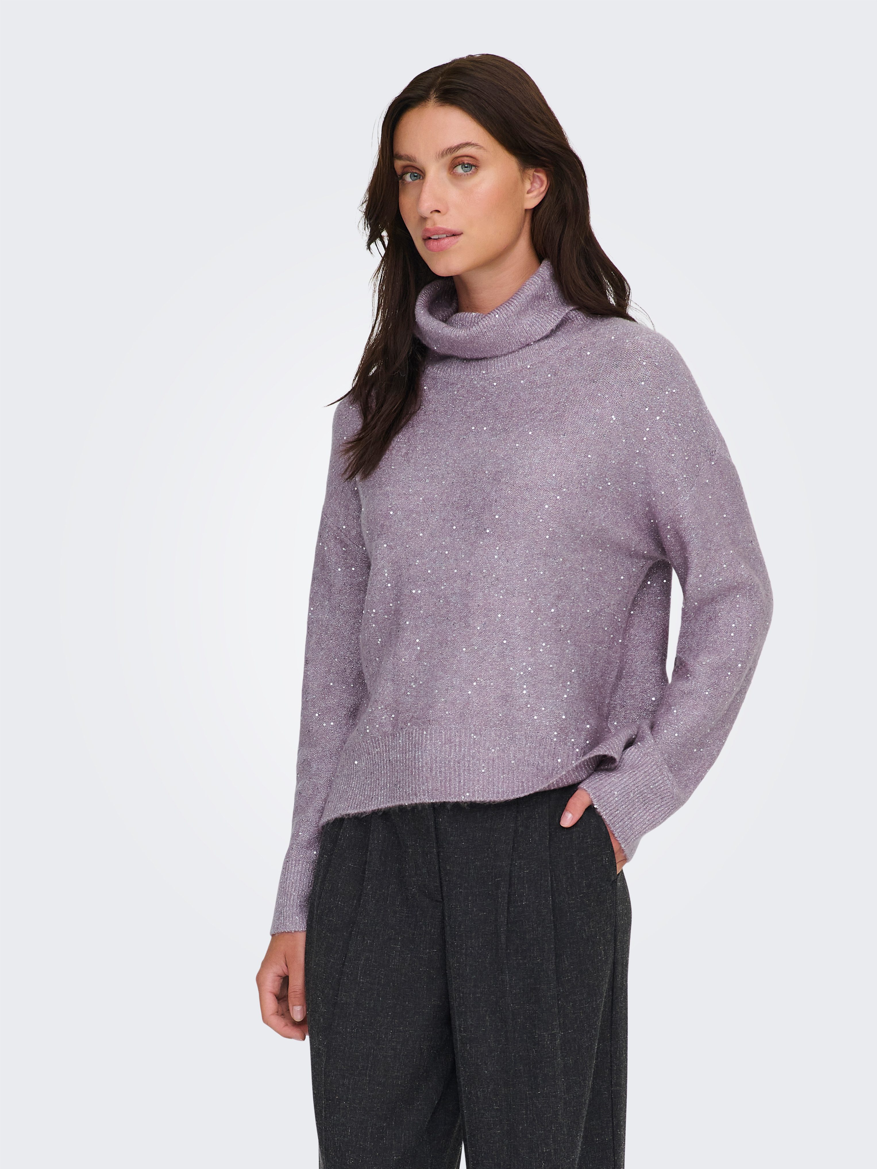 ONLY Rollkragenpullover ONLARIZONA LS SEQUINS ROLLNECK PULL KNT günstig online kaufen