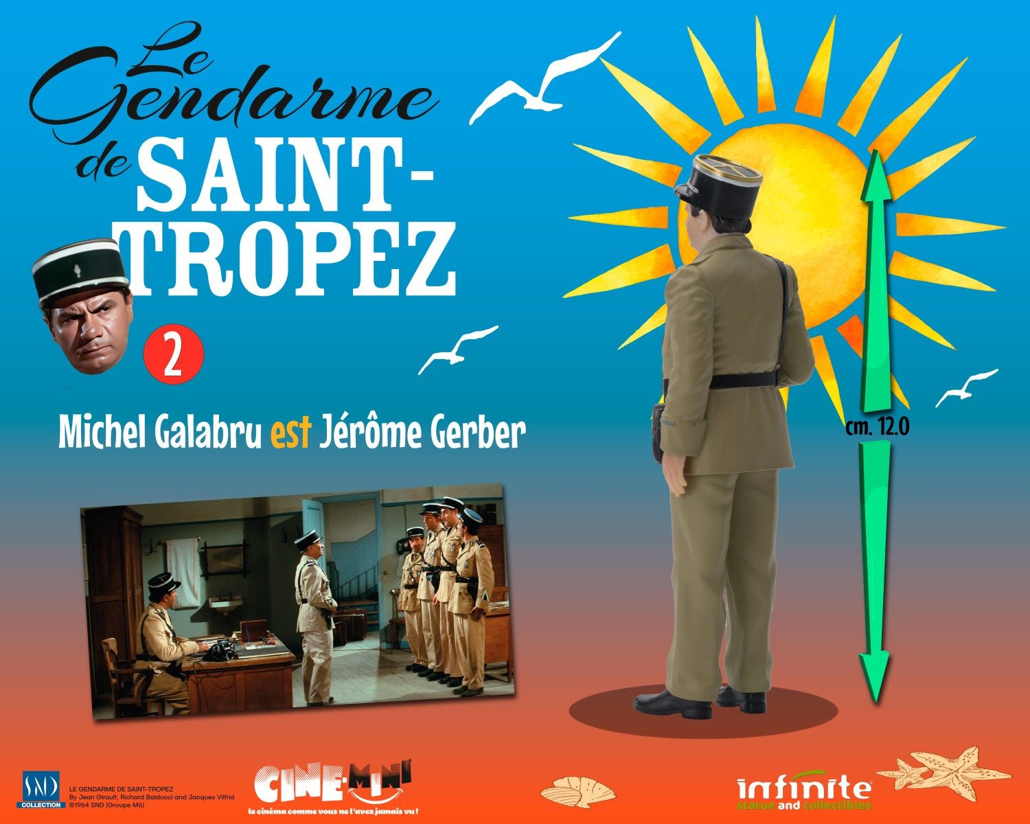 Infinite Statue Sammelfigur Le Gendarme de Saint-Tropez #2 Michel Galabru est Jérôme Gerber Cine-M