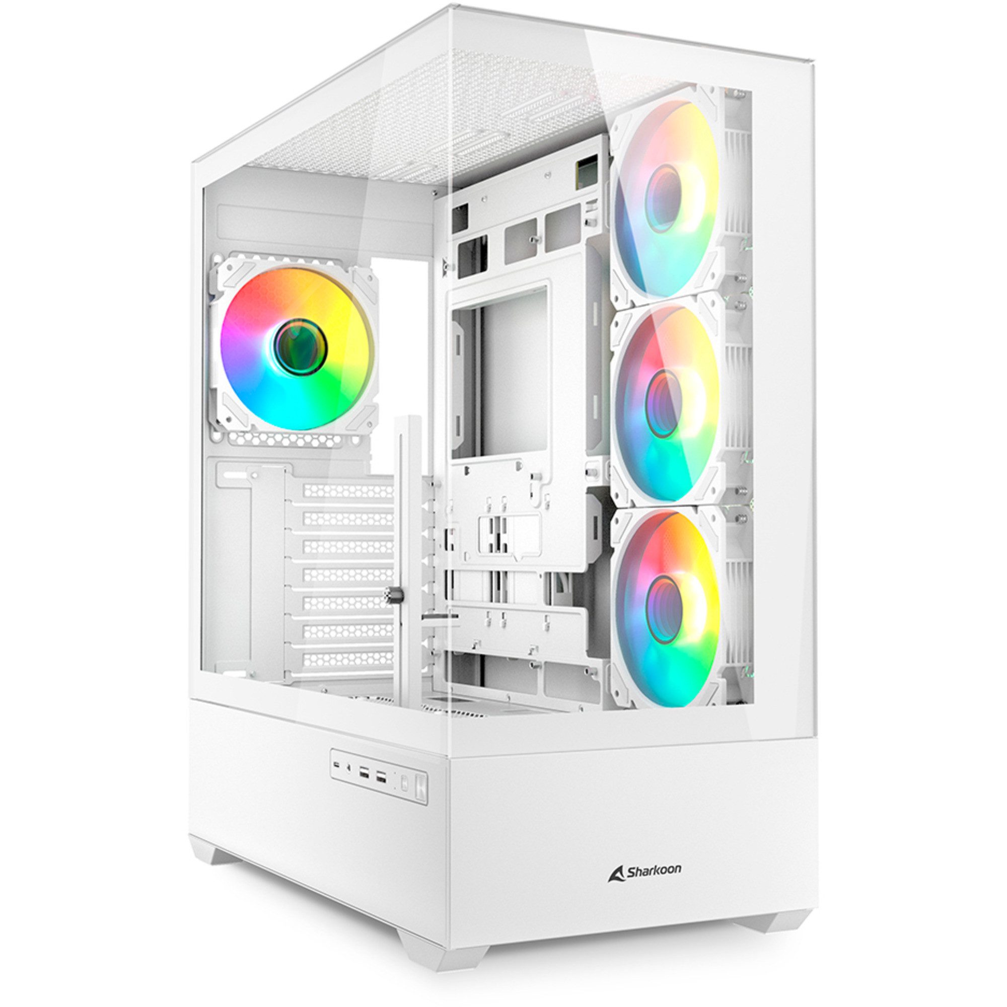 PC-Gehäuse Sharkoon AK6 RGB, Tower-Gehäuse, (Tempered Glass