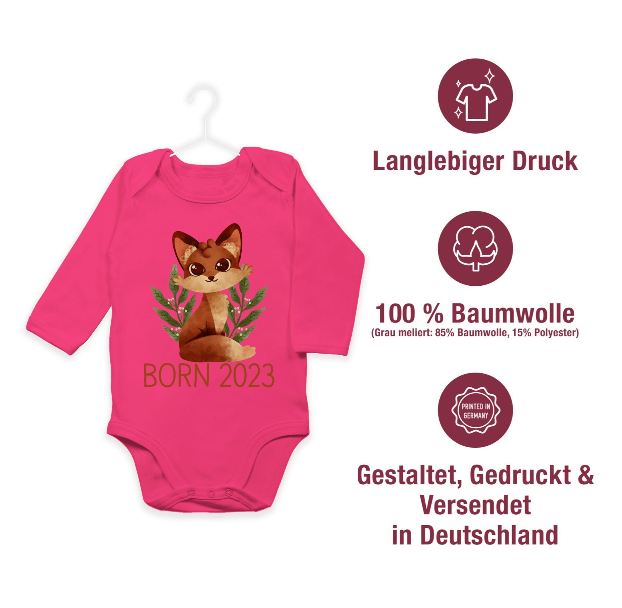 Shirtracer Shirtbody Fuchs Born Geschenk 2023 Geburt Geburt Zur