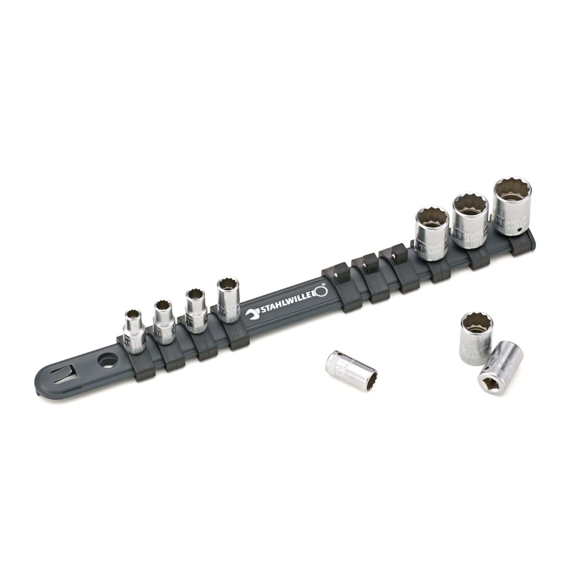 Stahlwille Stecknuss Stahlwille 1/4 Satz Steckschlüsselsatz mit Clip-Leiste 5-14 mm 10-teil