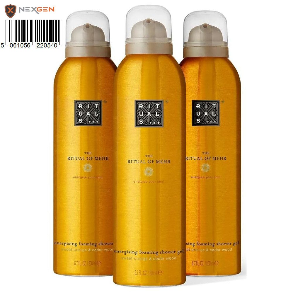 Rituals Duschgel von Ritual of Mehr Vorteilspack: 3x200ml mit Süßorange und Zedernholz