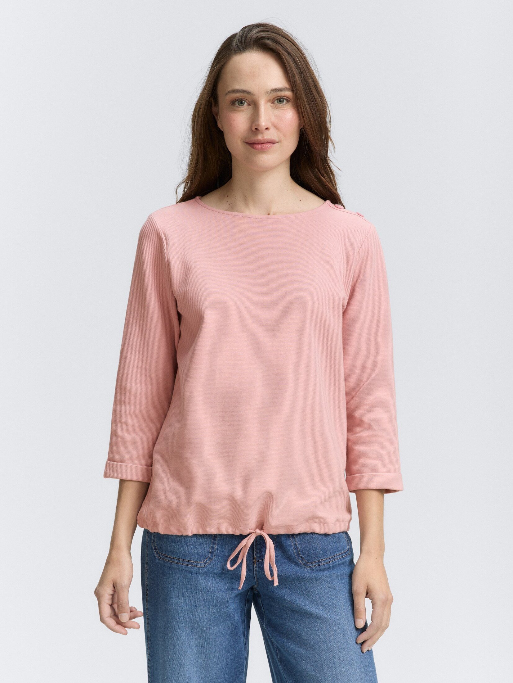 TOM TAILOR 3/4-Arm-Shirt Langarmshirt mit Knopf-Details günstig online kaufen