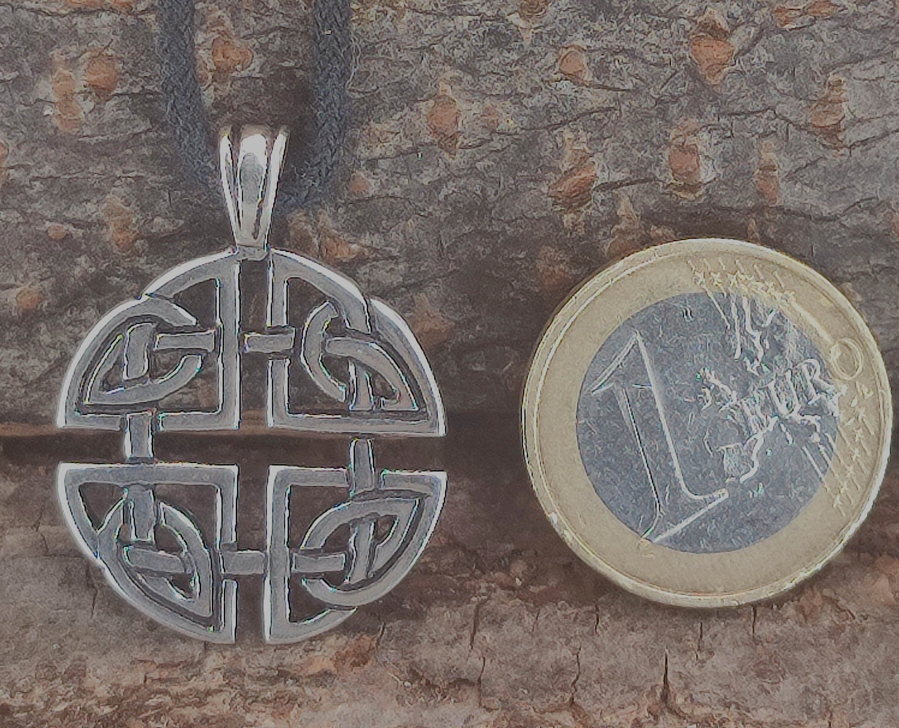 Silber Anhänger Keltenknoten of 925 Knoten Leather keltisch Kiss Keltischer Kettenanhänger