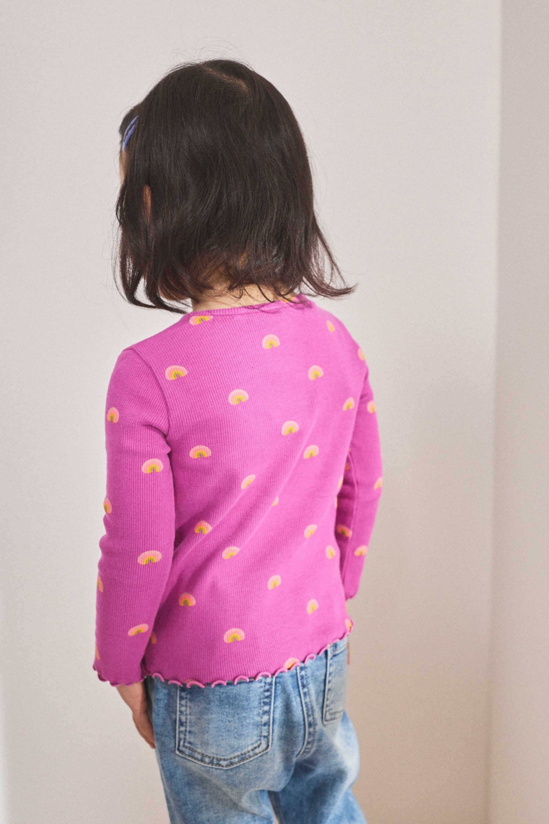 Next Leggings Geripptes Langarm-T-Shirt (1-tlg)