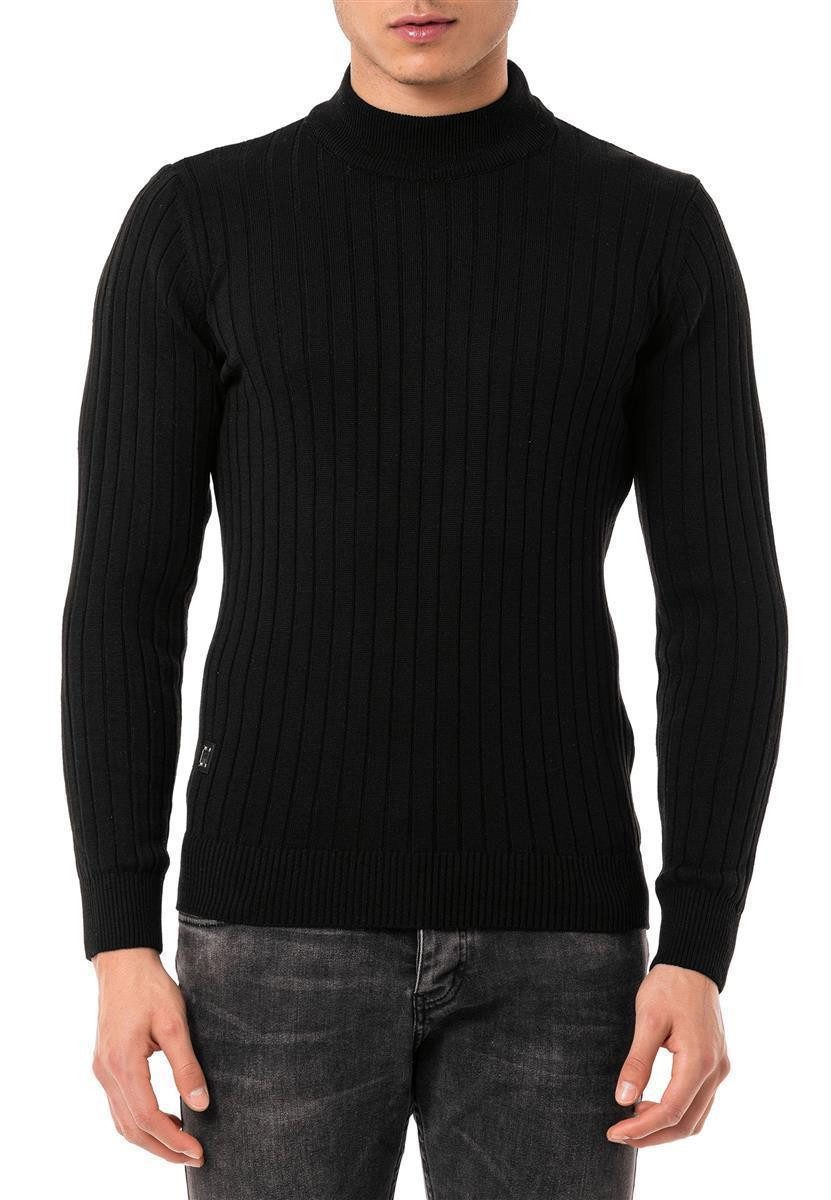 RedBridge Strickpullover mit kurzem Stehkragen in Rippstrick Kurzer Stehkra günstig online kaufen