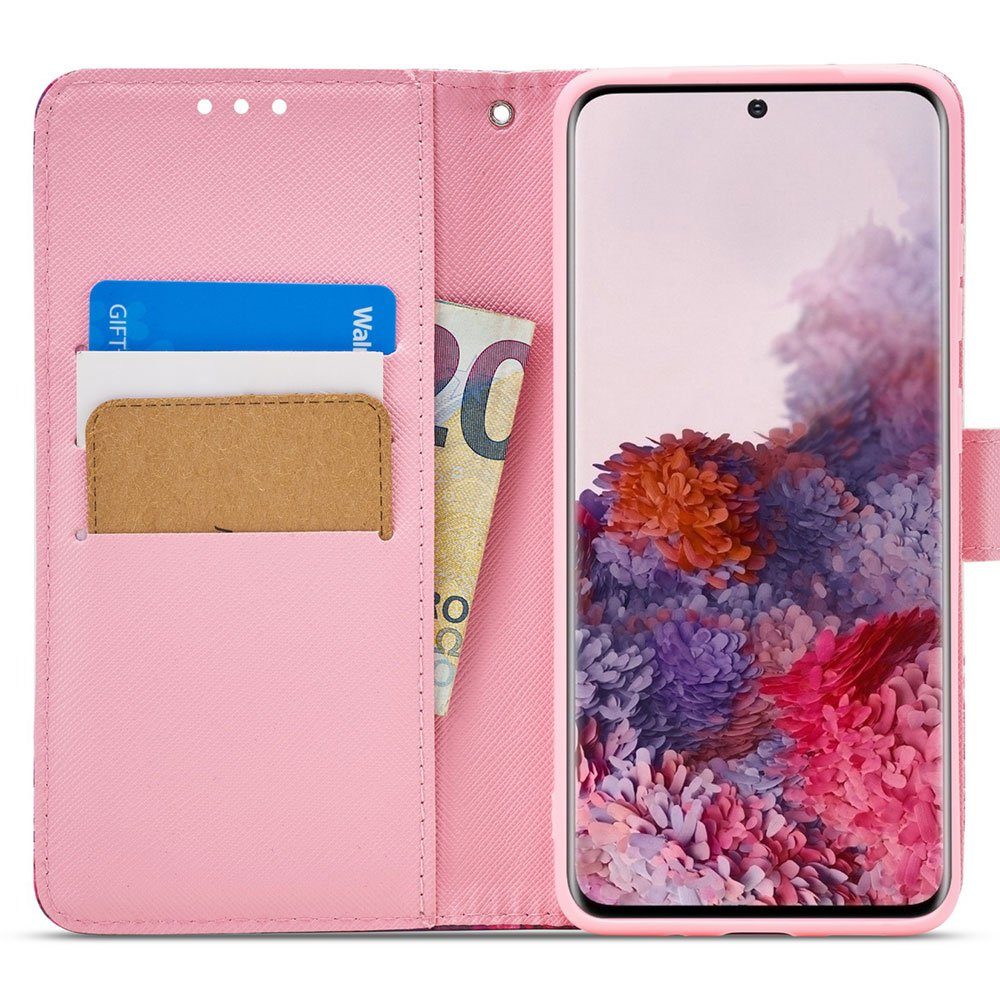 FITSU Handyhülle Handytasche für Samsung Galaxy S20 Hülle Schmetterling Motiv 6,2 Zoll, Flipcase für Samsung S20 Handyhülle, Handytasche mit Kartenfach
