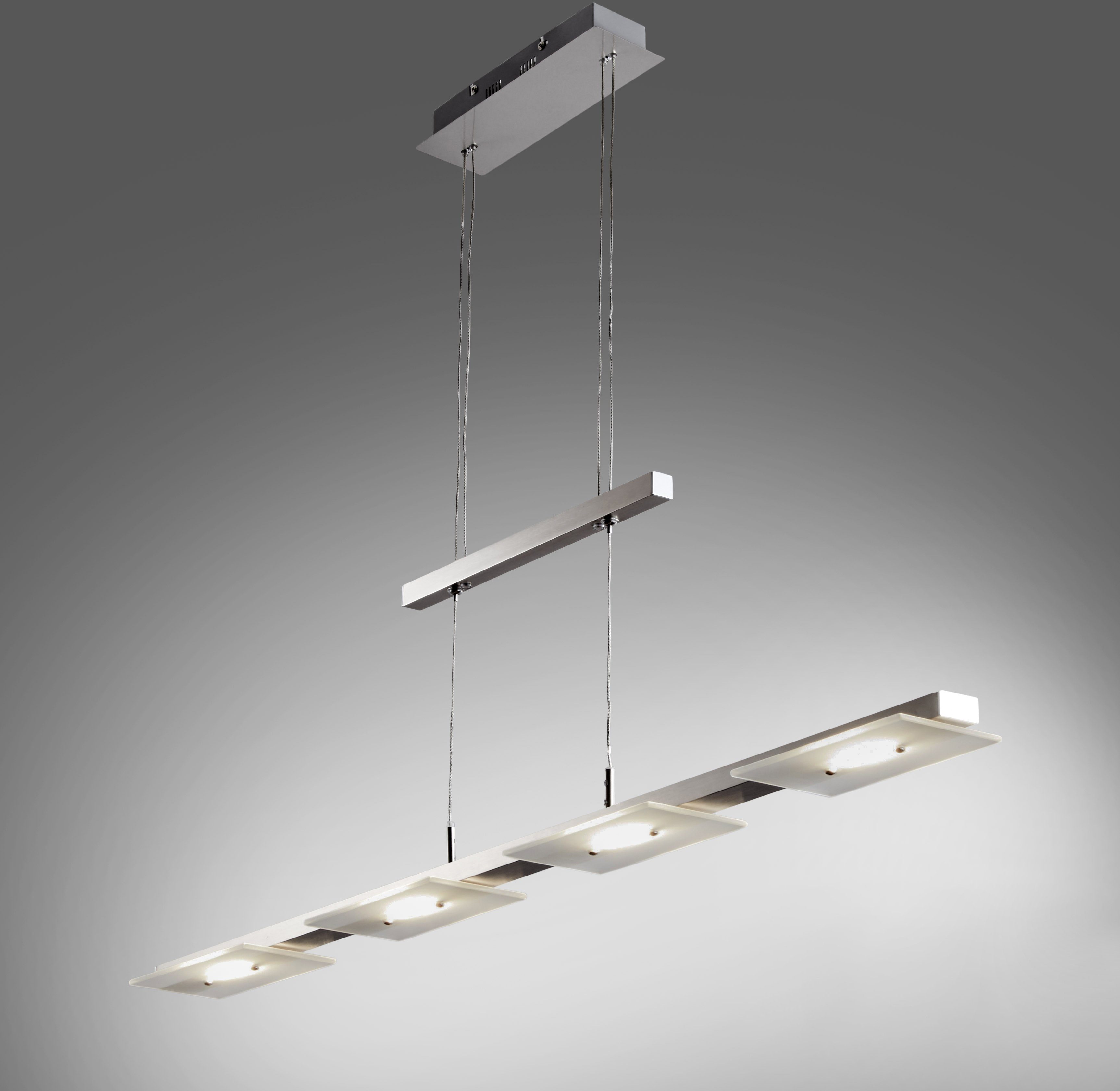 Design LED Hänge Decken Beleuchtung Küchen Zug Pendel Lampe verstellbar Chrom 