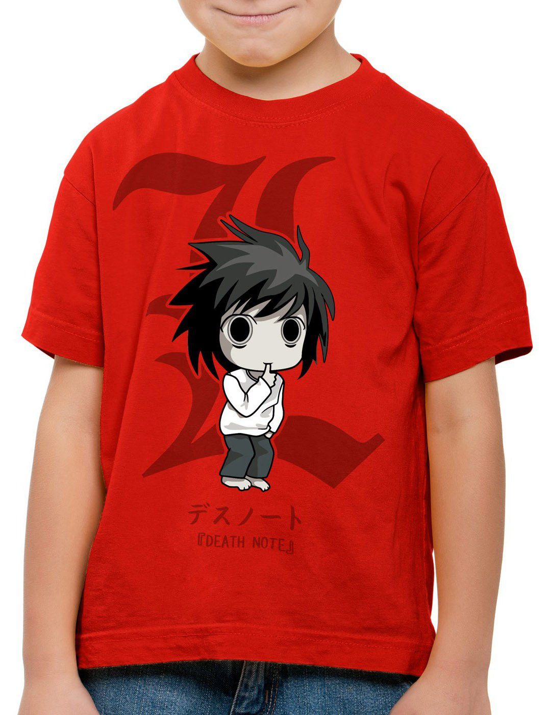 Note Yagami Manga Print-Shirt L Death Anime T-Shirt Notizbuch Kinder style3 rot