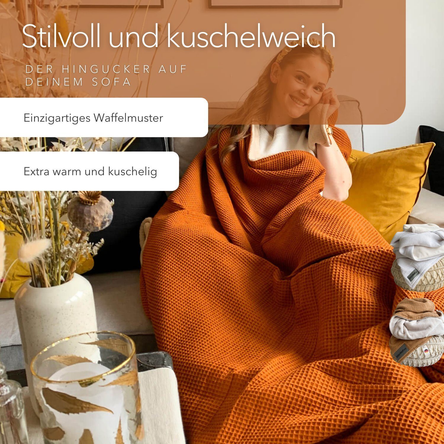 Wohndecke flauschige Kuscheldecke, wärmende Couchdecke, blanketino, günstig online kaufen