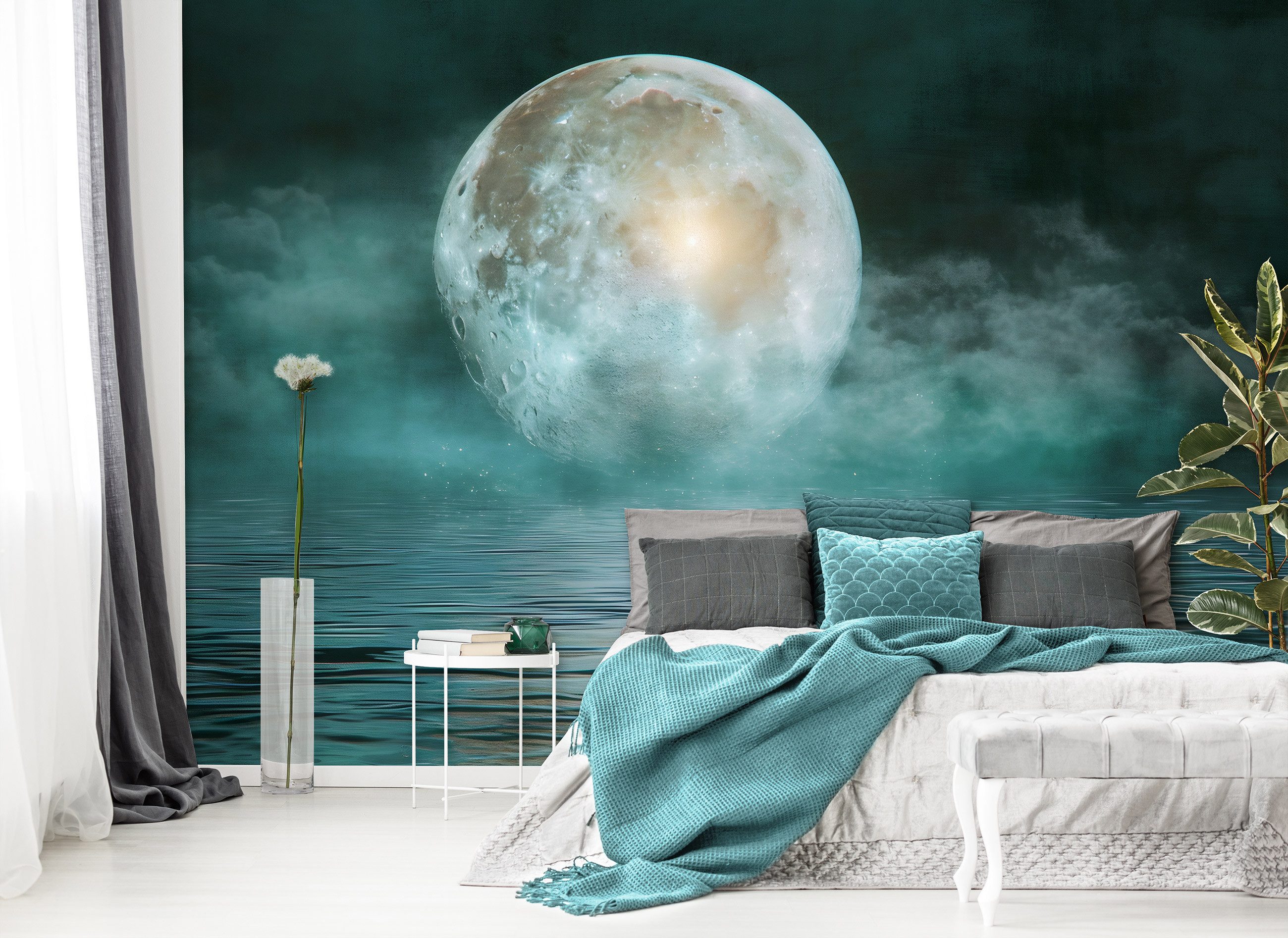 Wallarena Fototapete See Vollmond Natur Vlies günstig online kaufen