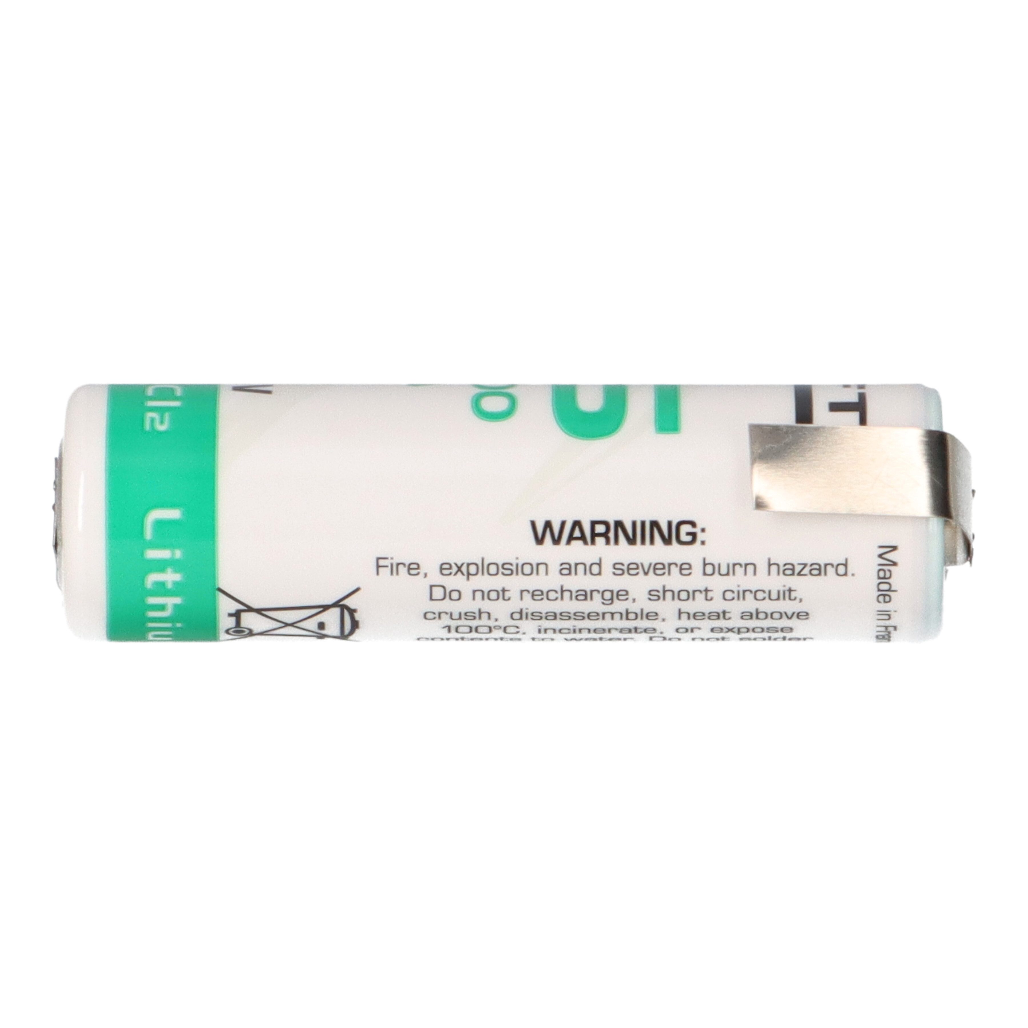 Saft Lithium 3,6V Batterie LS14500 AA-Zelle Lötfahne Z-Form Batterie