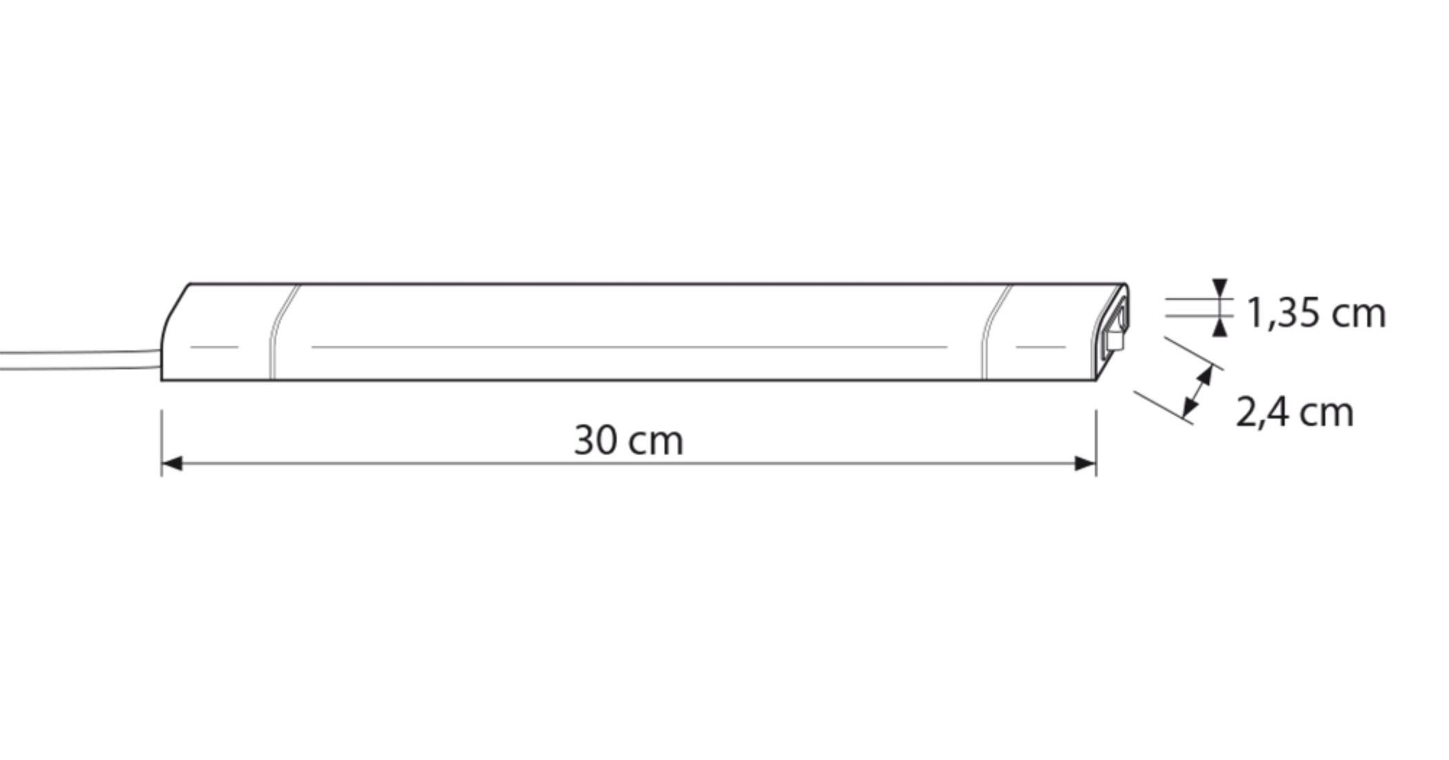 SEBSON Aufbauleuchte LED Unterbauleuchte 30cm, 4W, 300lm, neutralweiß, Stecker & Schalter – Bild 5 von 5