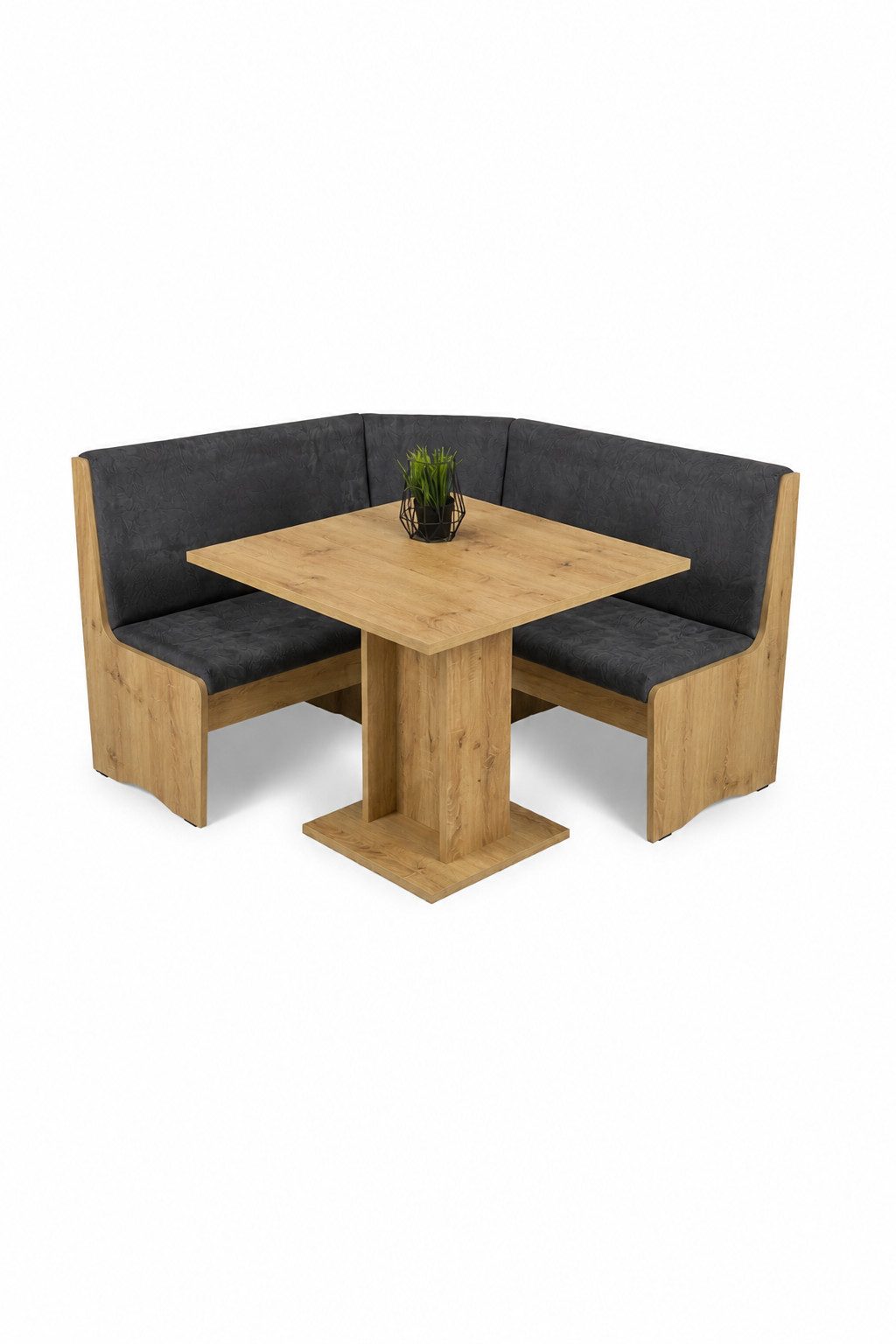 Stolebaenk Eckbankgruppe Lügde EBG LEIBTI Sonoma/Artisan, (Set), Bestehend aus 1x Eckbank, 1x Tisch, 2x Stühle