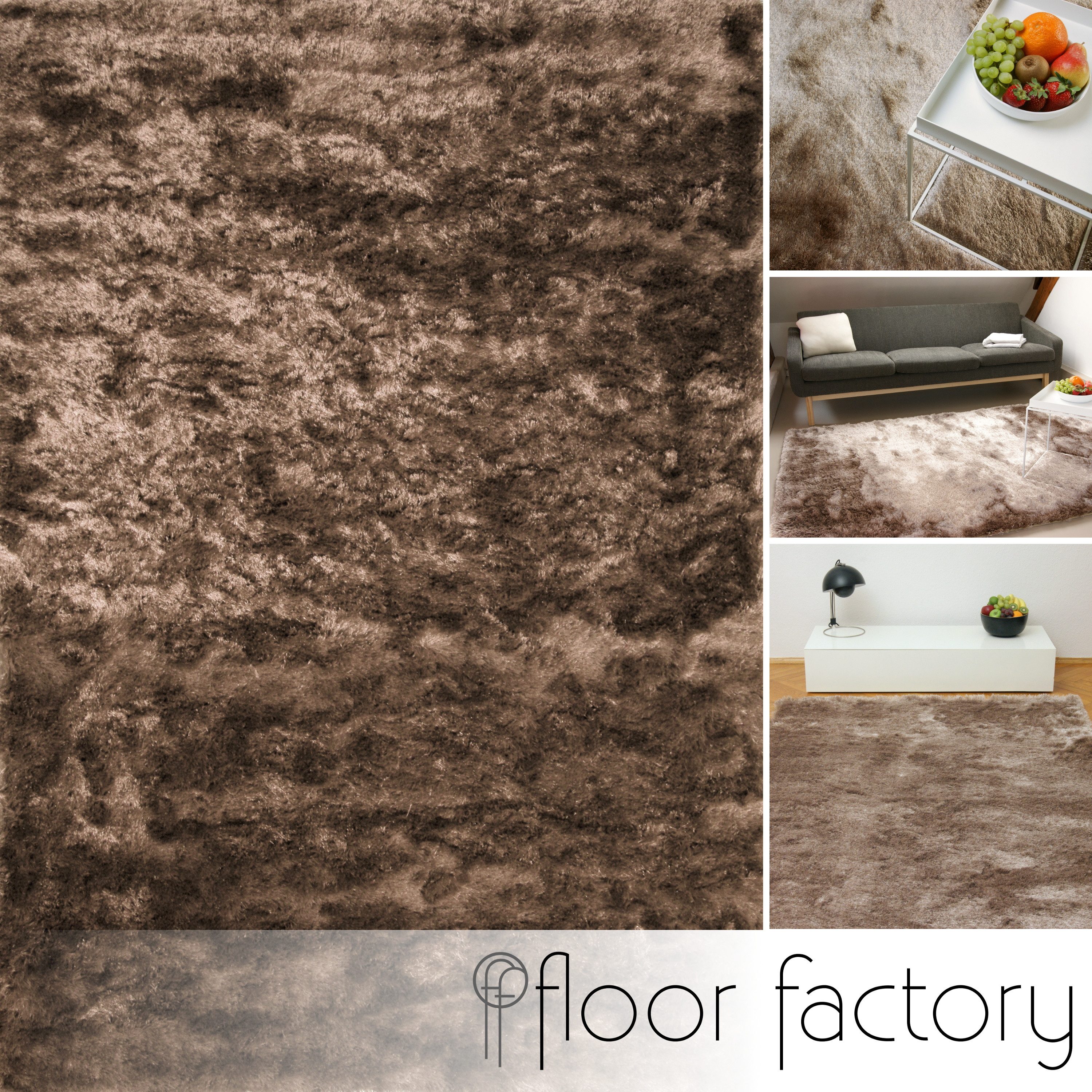 floor factory Hochflor-Teppich Satin, rechteckig, Höhe: günstig online kaufen