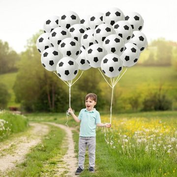 Lubgitsr Luftballon 20 Stück Fussball Luftballons, Schwarz Weiß Fußball Geburtstag Deko