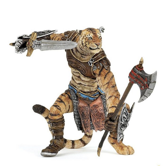 papo Spielfigur Tigermutant - Krieger mit Axt und Schwert