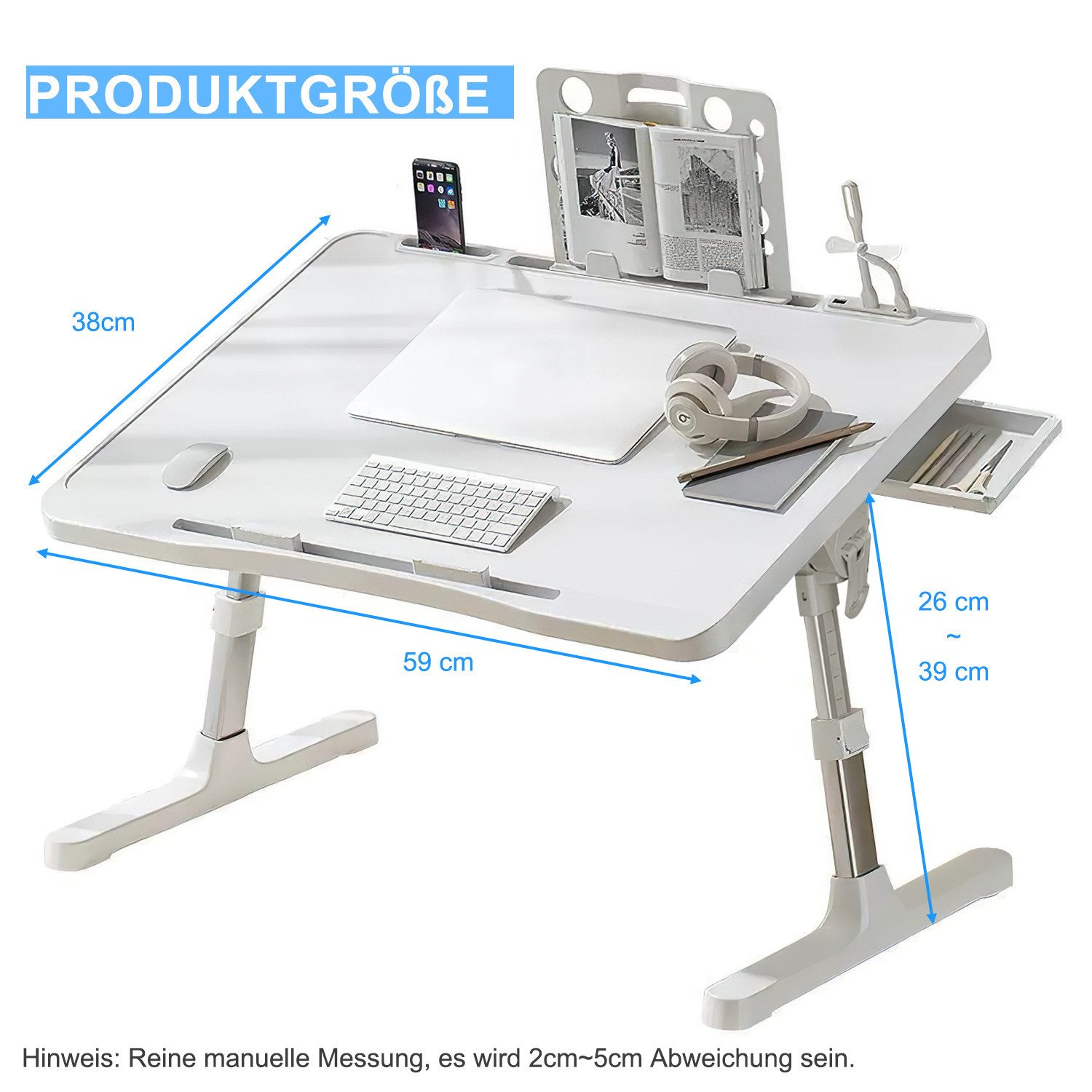 SURFOU Laptoptisch Tisch Laptop Bett Laptopständer Tablett mit Füßen 40 x 6 günstig online kaufen