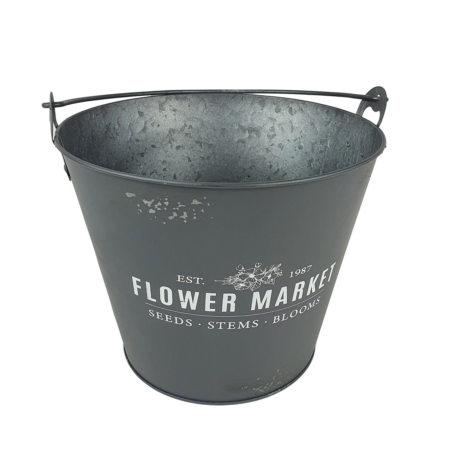 sesua Blumentopf Zinkeimer Deko Shabby Metalleimer günstig online kaufen