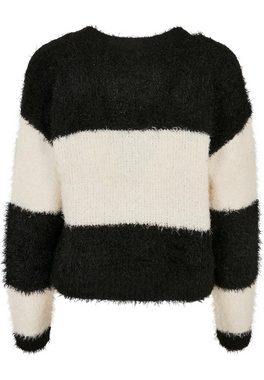 URBAN CLASSICS Cardigan Damen Ladies Short Oversized Feather Cardigan (1-tlg)