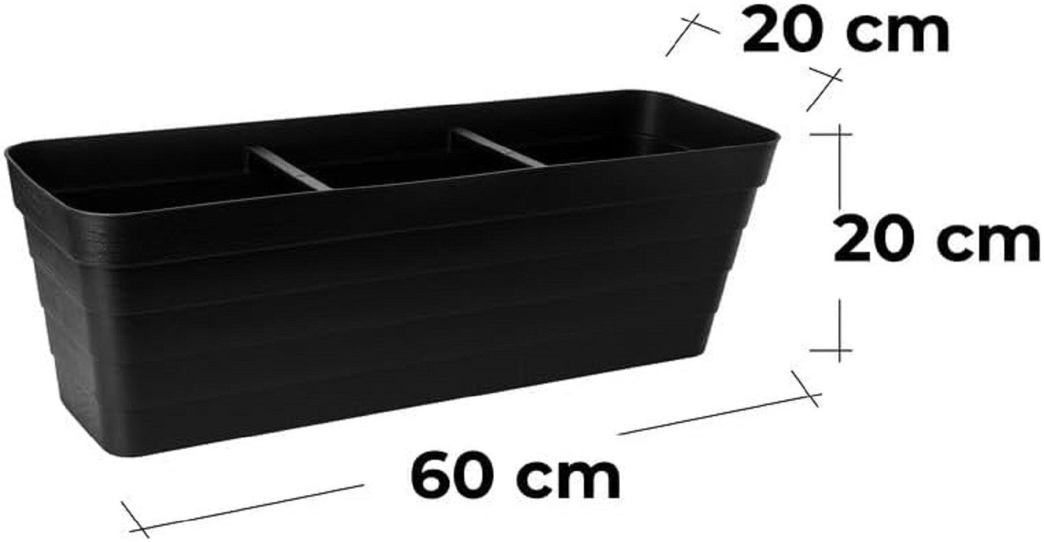 Centi Blumenkasten Balkonkasten 60cm mit Wasserspeicher günstig online kaufen