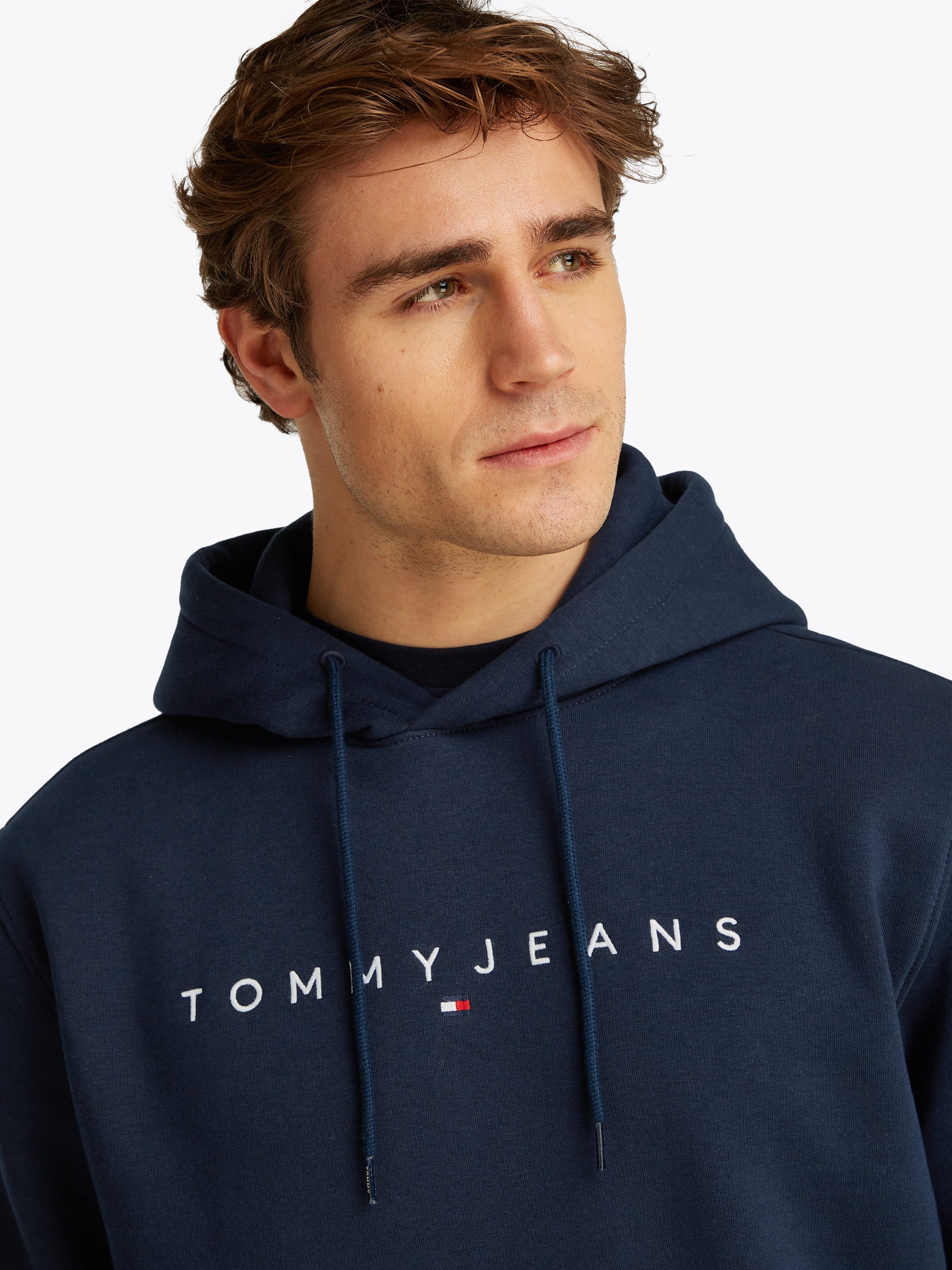 Tommy Jeans Hoodie TJM REG LINEAR LOGO HOODIE EXT mit Logo-Stickerei günstig online kaufen