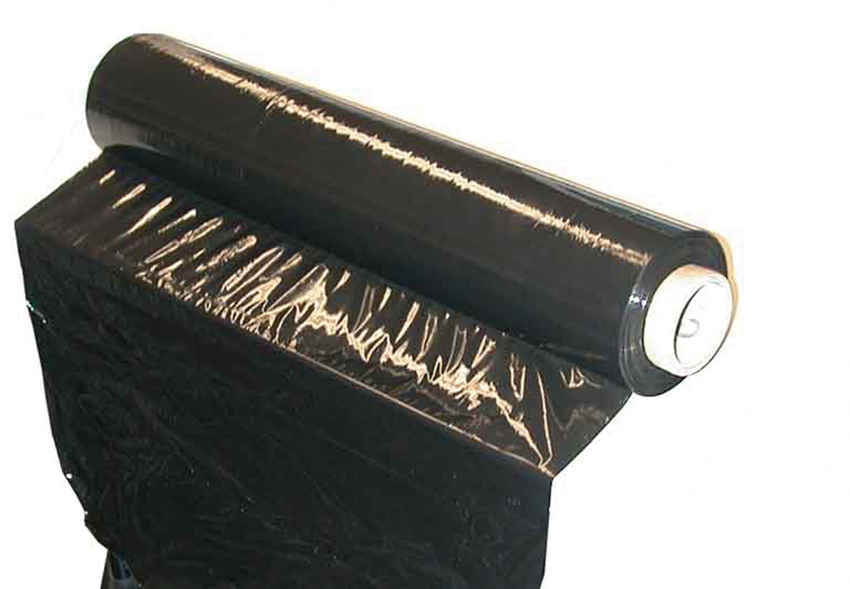 BGS technic Klebeband Stretchfolie, schwarz, 500 mm x 300 m, 23 µm | Klebefilme