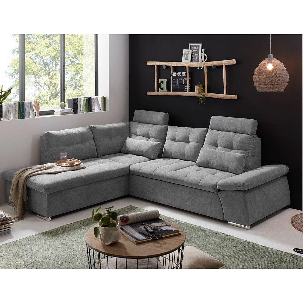 dunkel Ecksofa, Ecksofa cm 260x103x219 LOMADOX Lomadox dunkelgrau grau