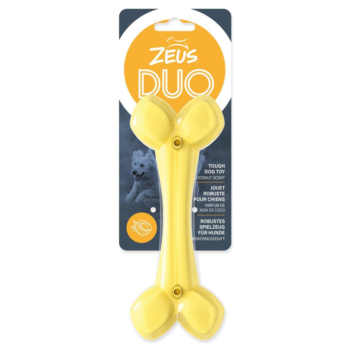 Zeus Spielknochen Duo Knochen mit Kokosduft gelb