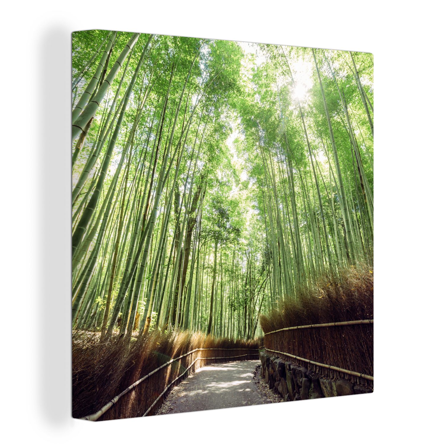 OneMillionCanvasses® Leinwandbild Bambushain in Japan, Bilder für (1 Arashiyama Wohnzimmer Leinwand St), Schlafzimmer
