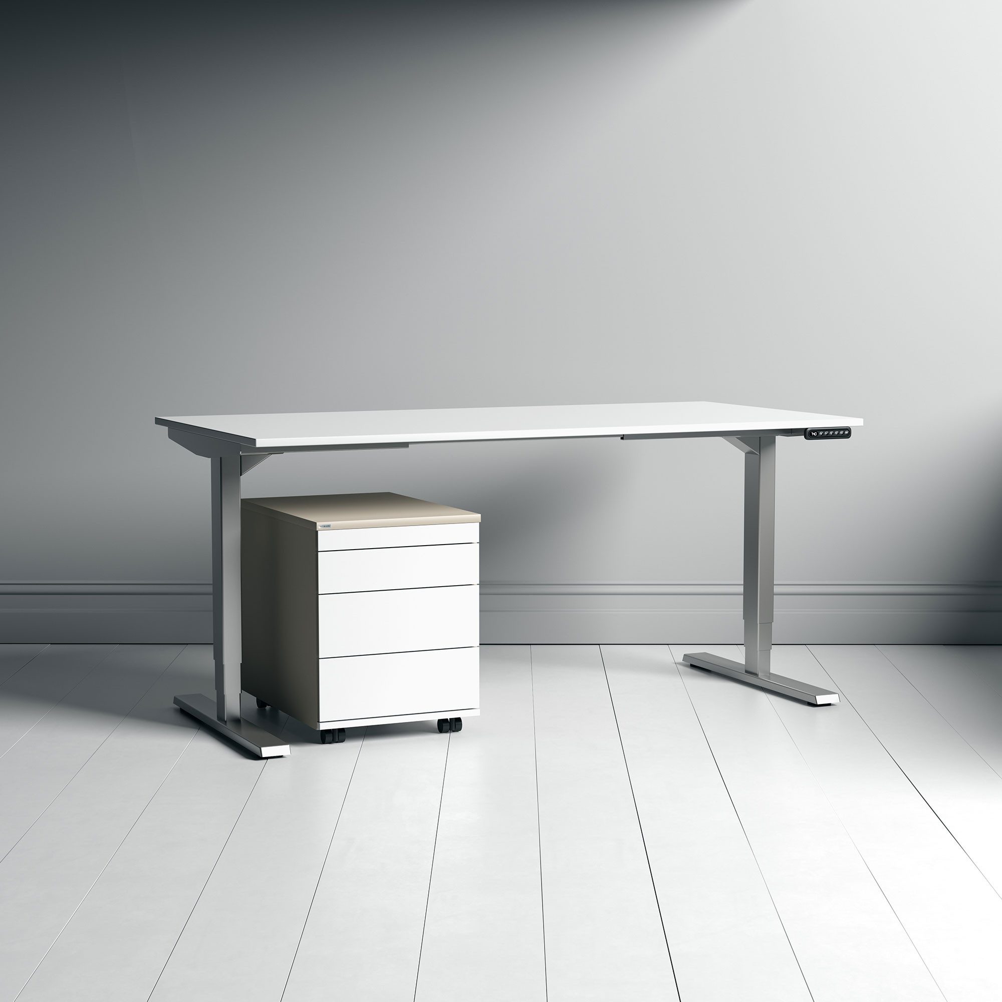 ASSMANN Büromöbel Schreibtisch Y-LINE, 120x70cm Weiß günstig online kaufen