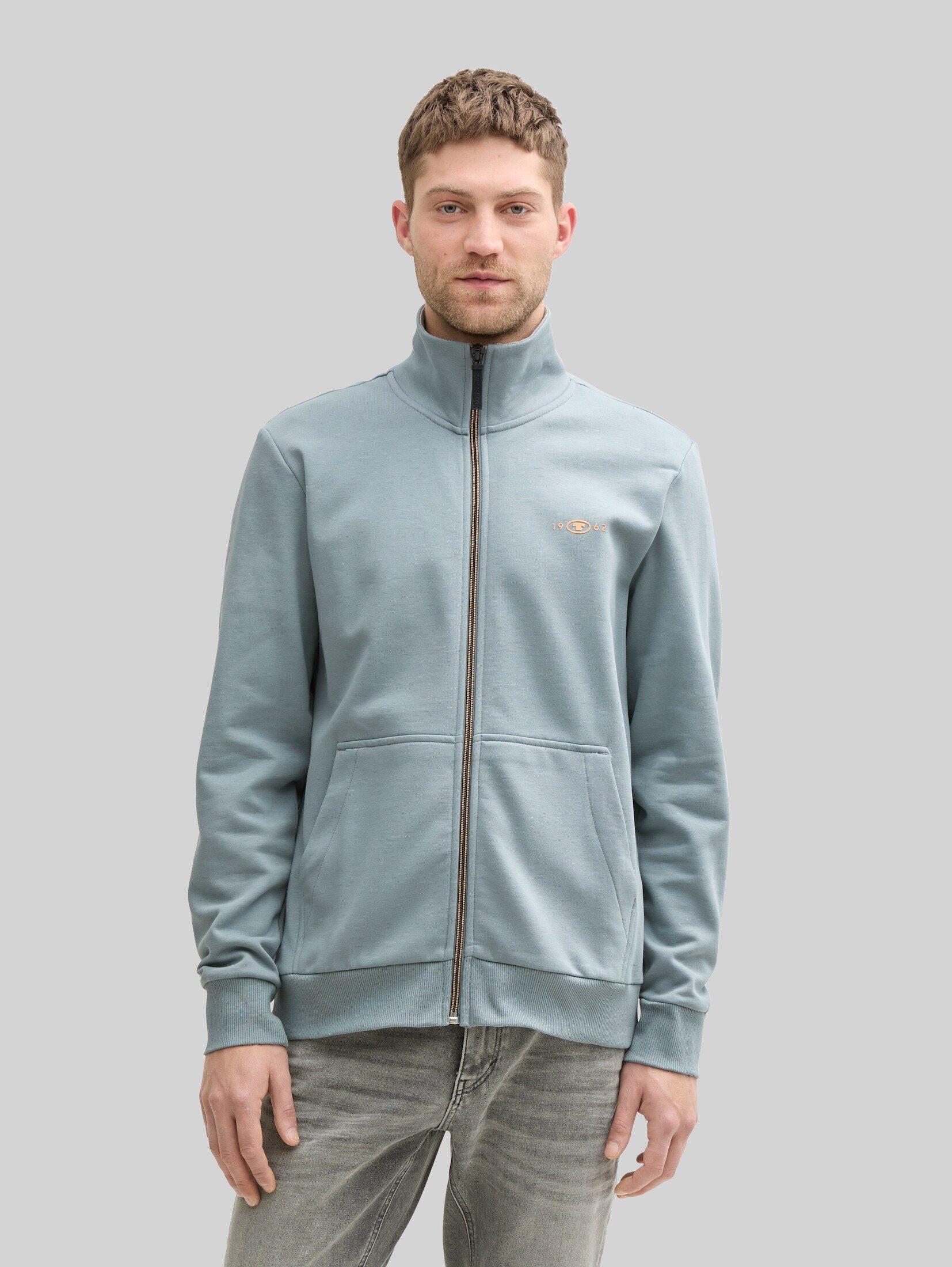 TOM TAILOR Sweatshirt Strick & Sweatshirts Sweatjacke mit Stehkragen