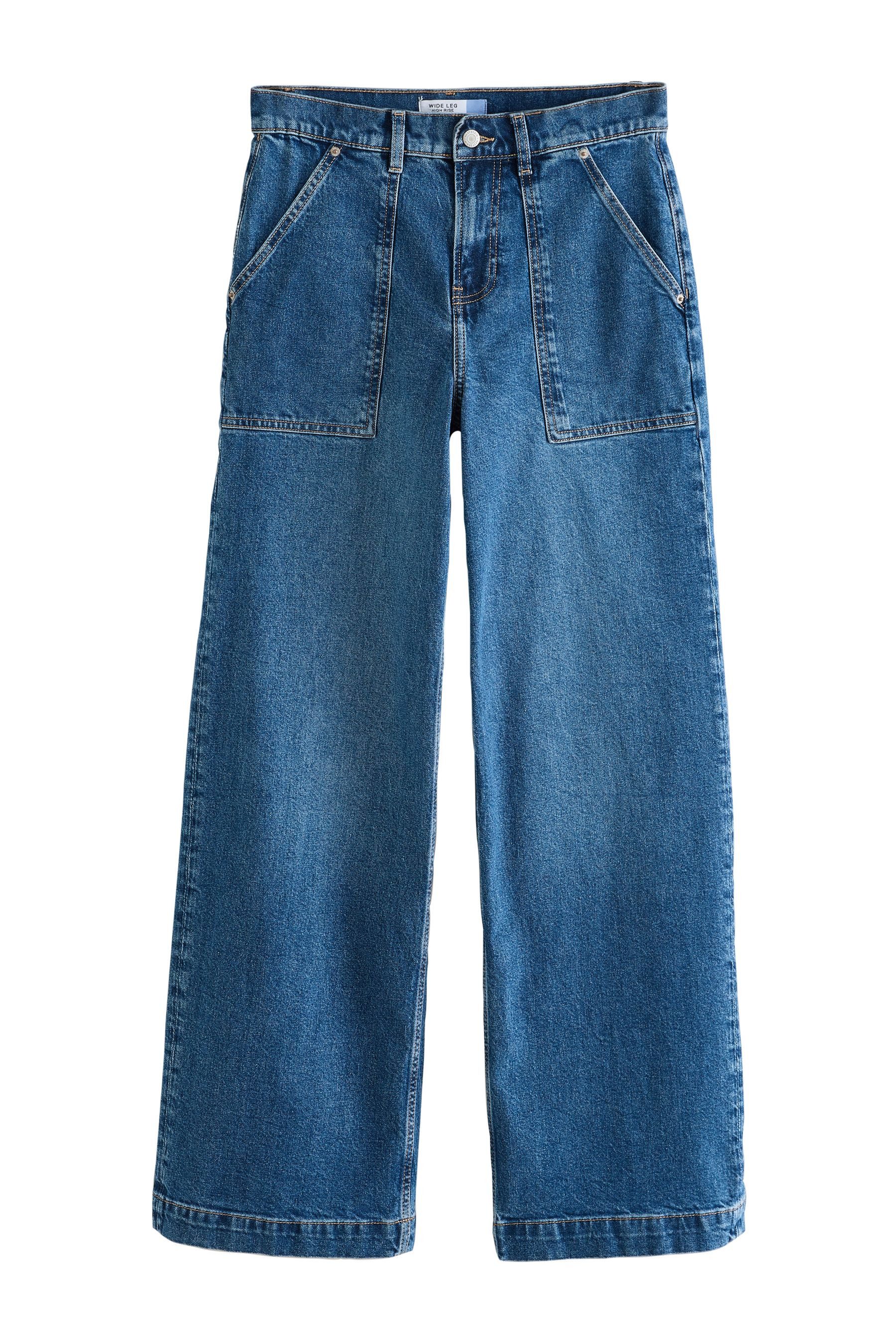 Next Weite Jeans Utility-Hochbundjeans mit weitem Bein (1-tlg) günstig online kaufen